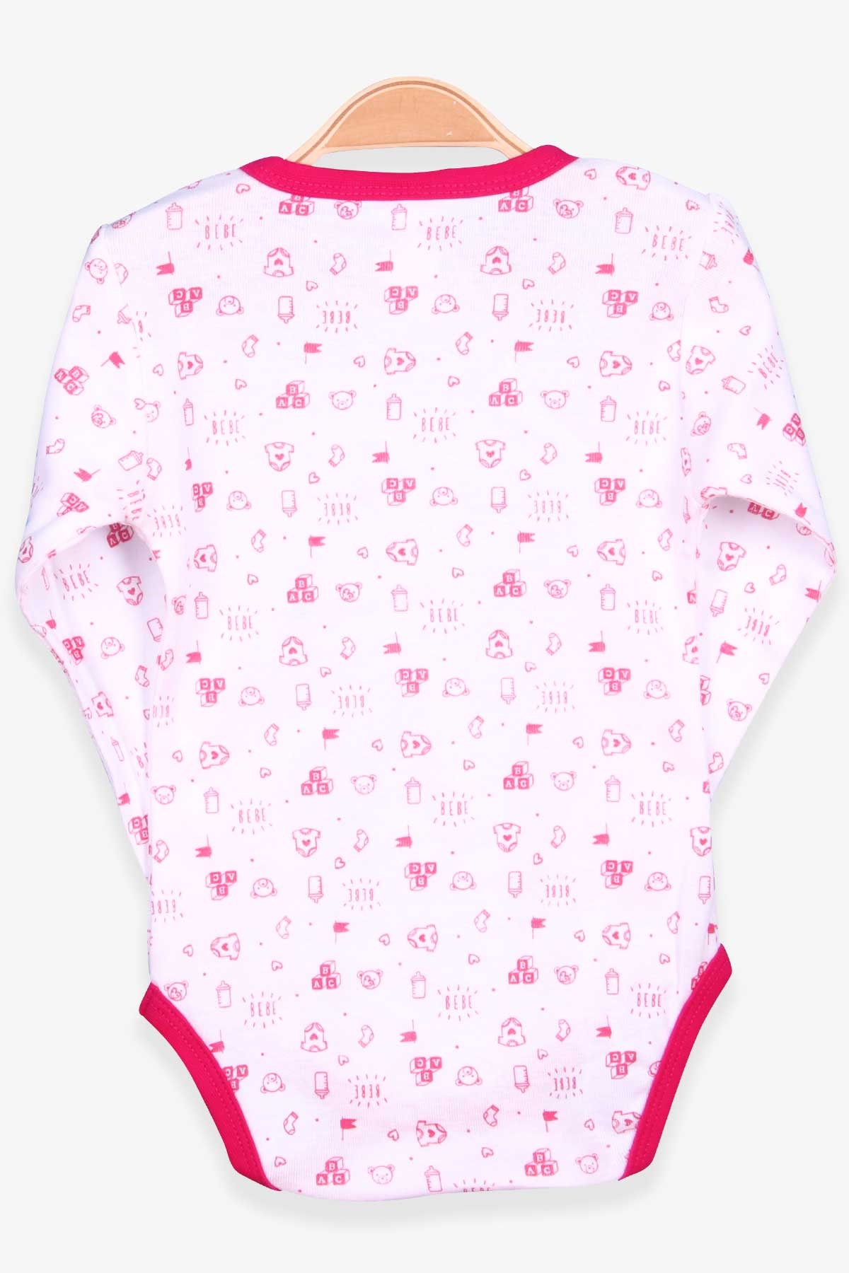 Breeze Kız Bebek Çıtçıtlı Body Baskılı Desenli Beyaz (9 Ay-3 Yaş)