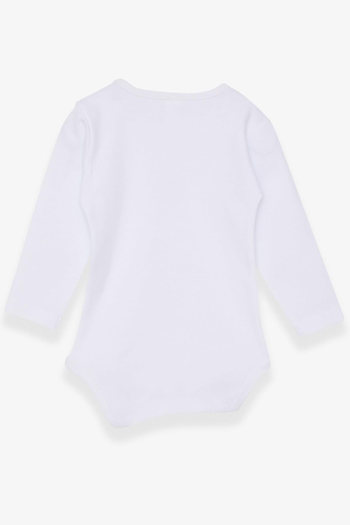 Breeze Kız Bebek Çıtçıtlı Body Bebek Baskılı Beyaz (9 Ay-3 Yaş)