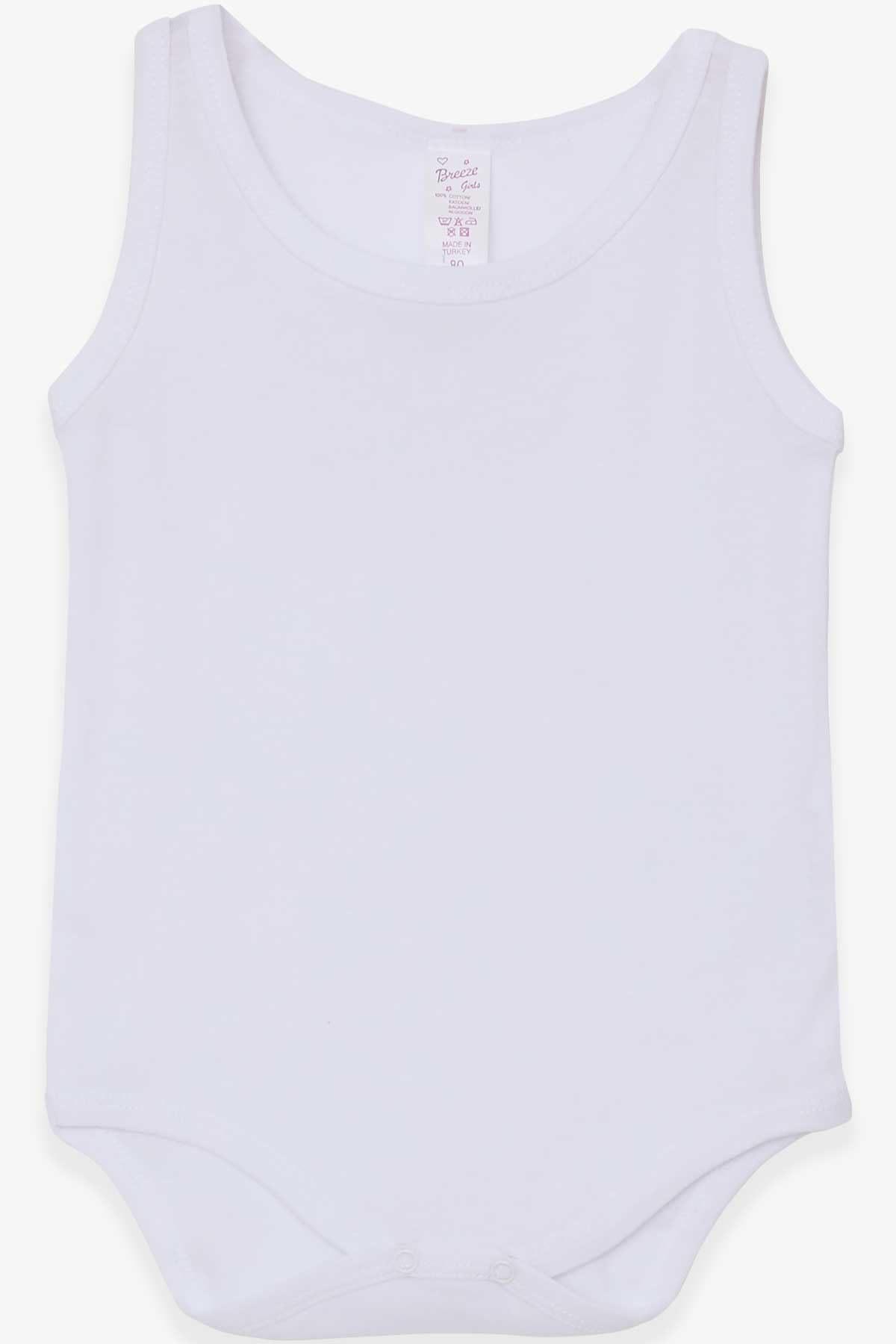Breeze Kız Bebek Çıtçıtlı Body Beyaz (1-4 Yaş)