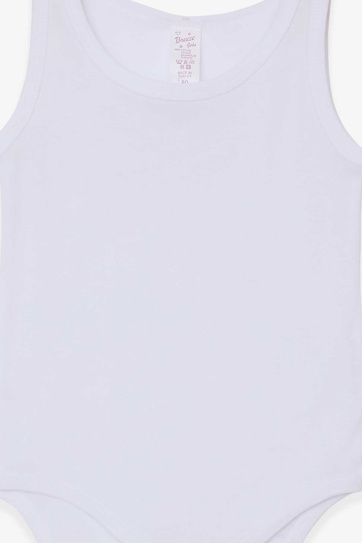 Breeze Kız Bebek Çıtçıtlı Body Beyaz (1-4 Yaş)