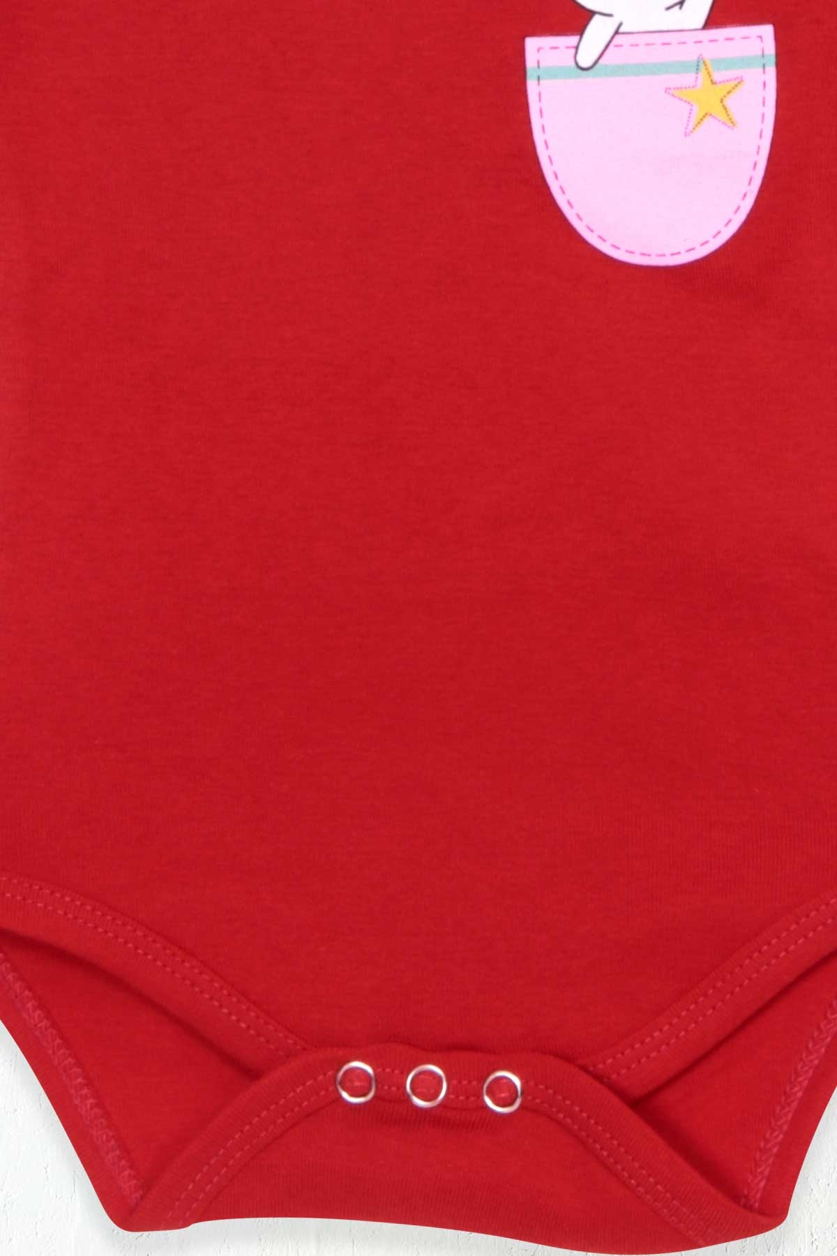 Breeze Kız Bebek Çıtçıtlı Body Caticorn Baskılı Kırmızı (9 Ay-3 Yaş)