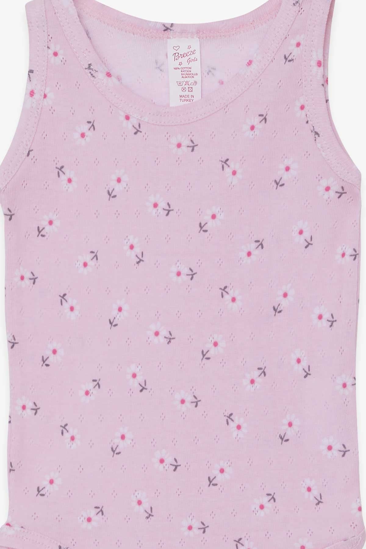 Breeze Kız Bebek Çıtçıtlı Body Çiçek Desenli Pudra (9 Ay-3 Yaş)