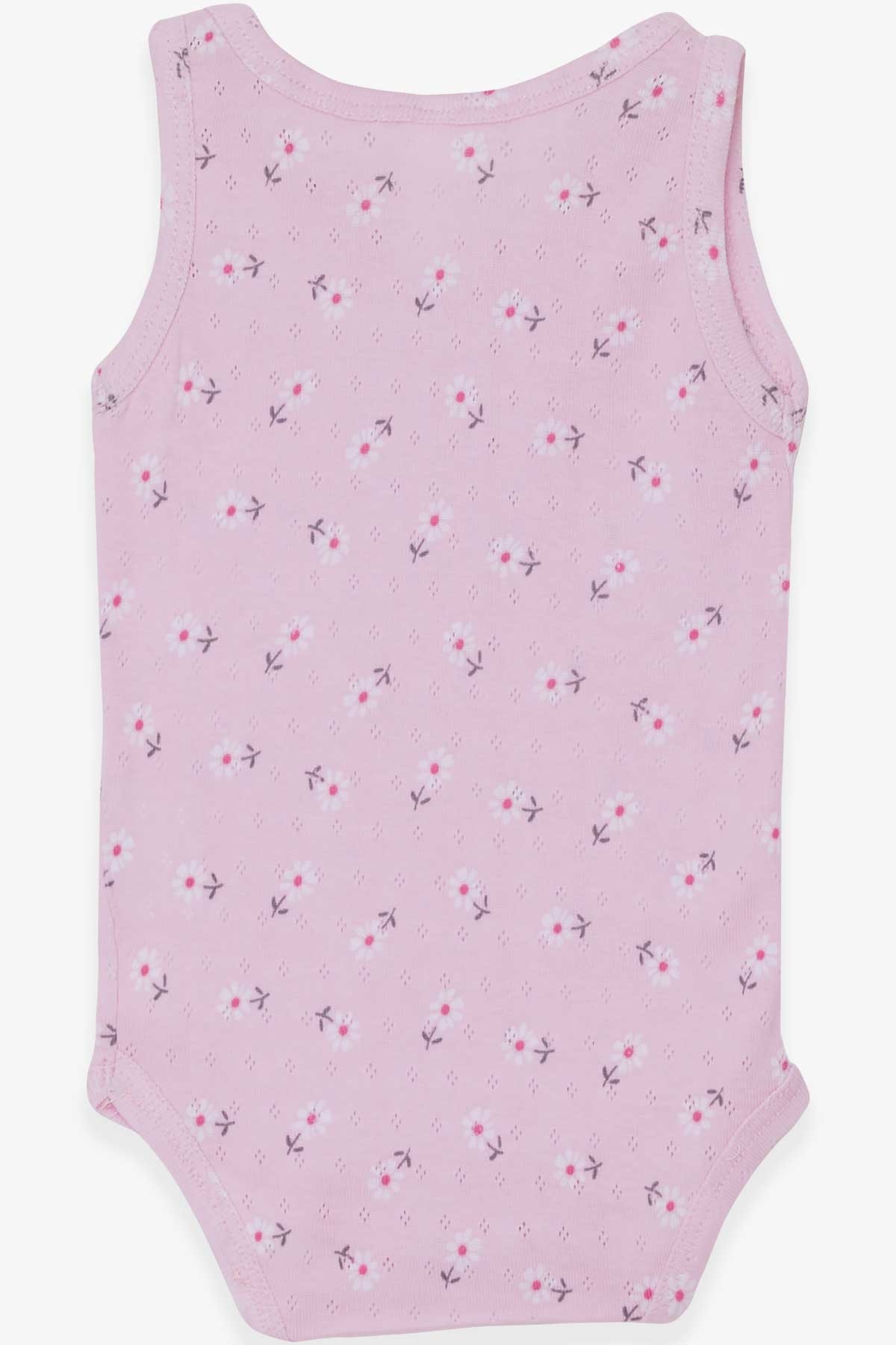 Breeze Kız Bebek Çıtçıtlı Body Çiçek Desenli Pudra (9 Ay-3 Yaş)