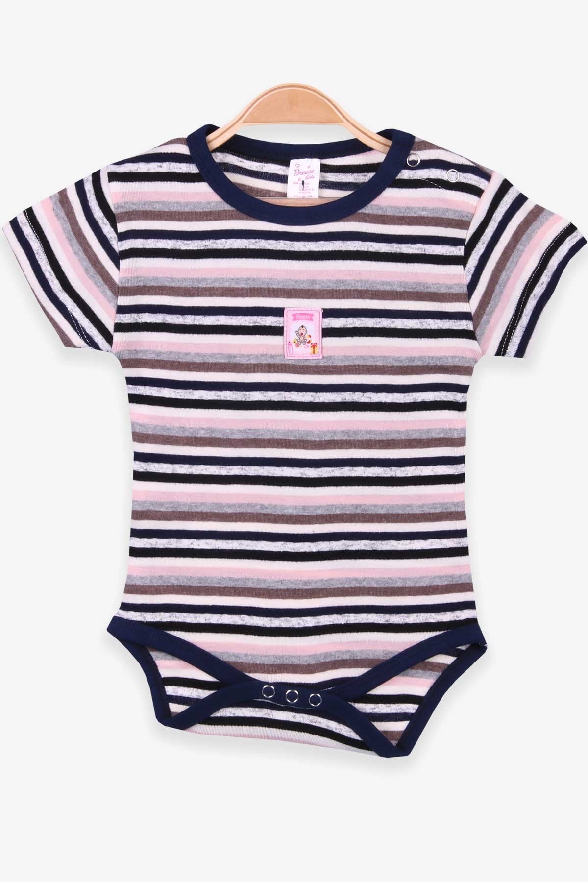 Breeze Kız Bebek Çıtçıtlı Body Çizgili Karışık Renk (9 Ay-3 Yaş)