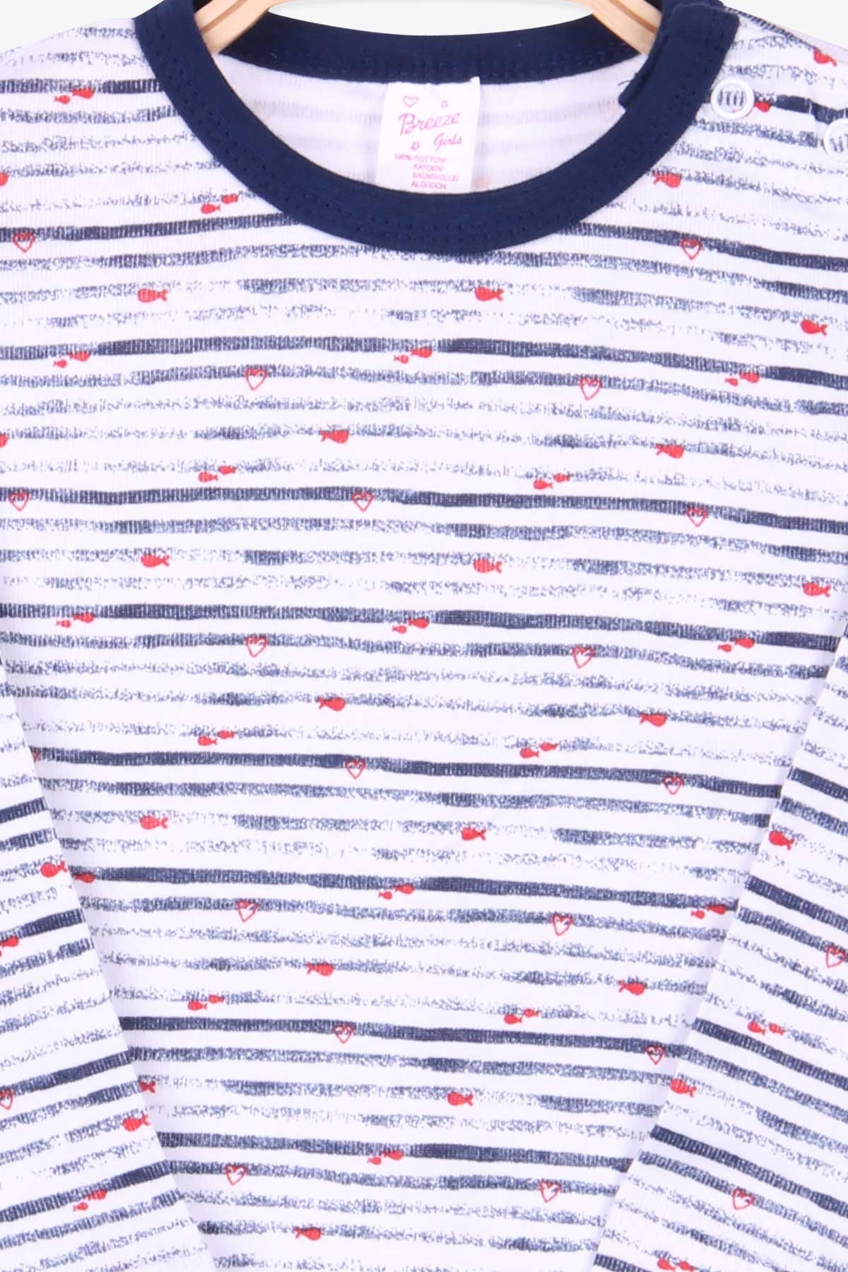 Breeze Kız Bebek Çıtçıtlı Body Çizgili Desenli Karışık Renk (9 Ay-3 Yaş)