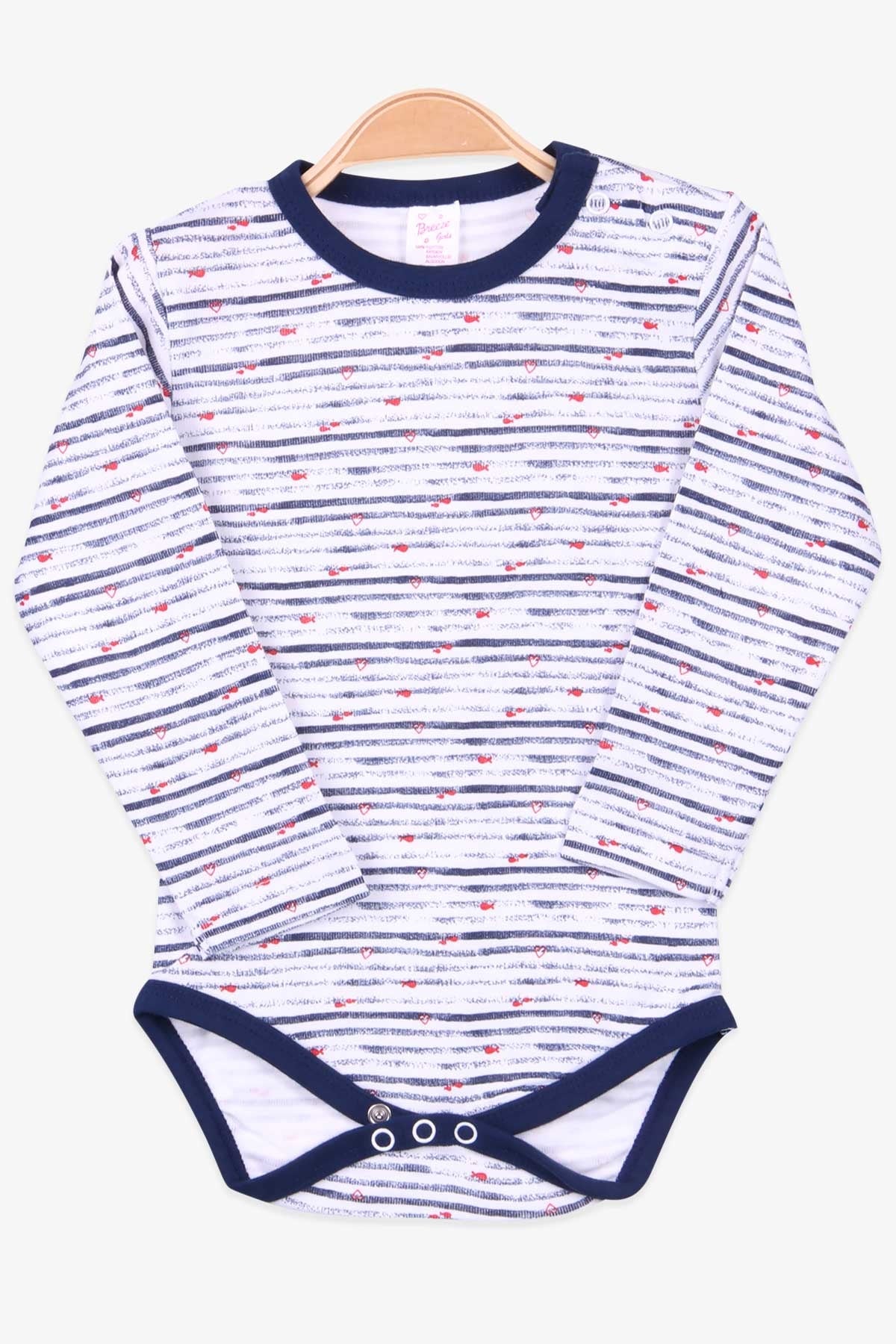 Breeze Kız Bebek Çıtçıtlı Body Çizgili Desenli Karışık Renk (9 Ay-3 Yaş)