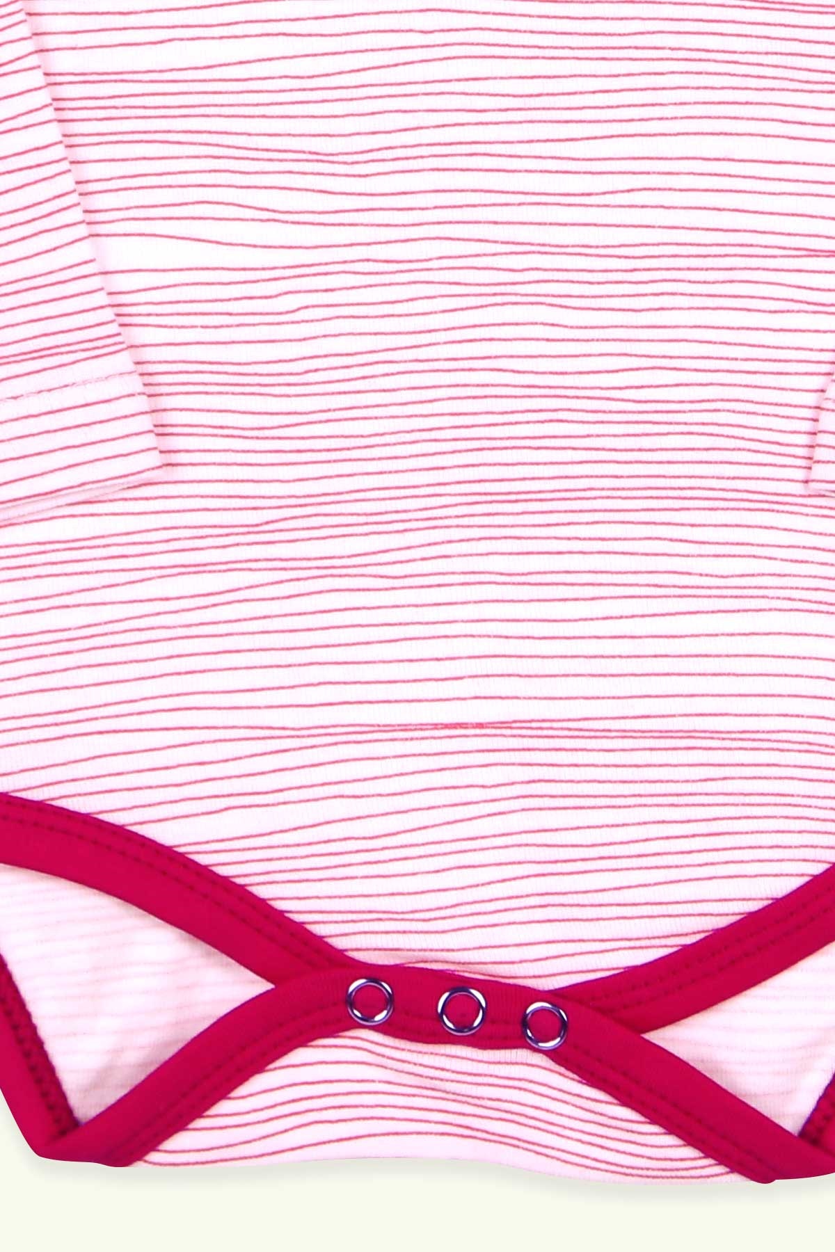 Breeze Kız Bebek Çıtçıtlı Body Çizgili Fuşya (9 Ay-3 Yaş)