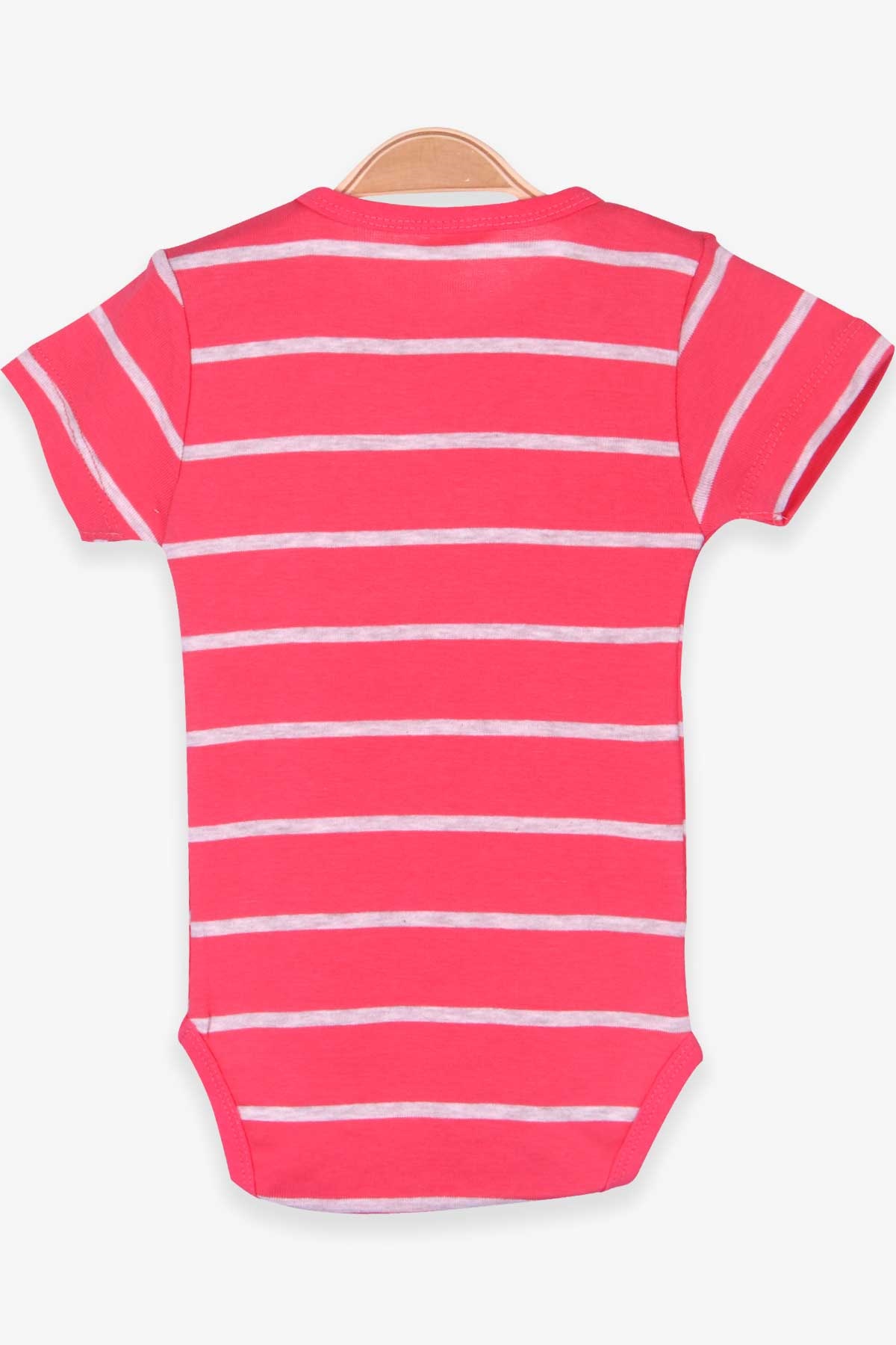Breeze Kız Bebek Çıtçıtlı Body Çizgili Mercan (9 Ay-3 Yaş)