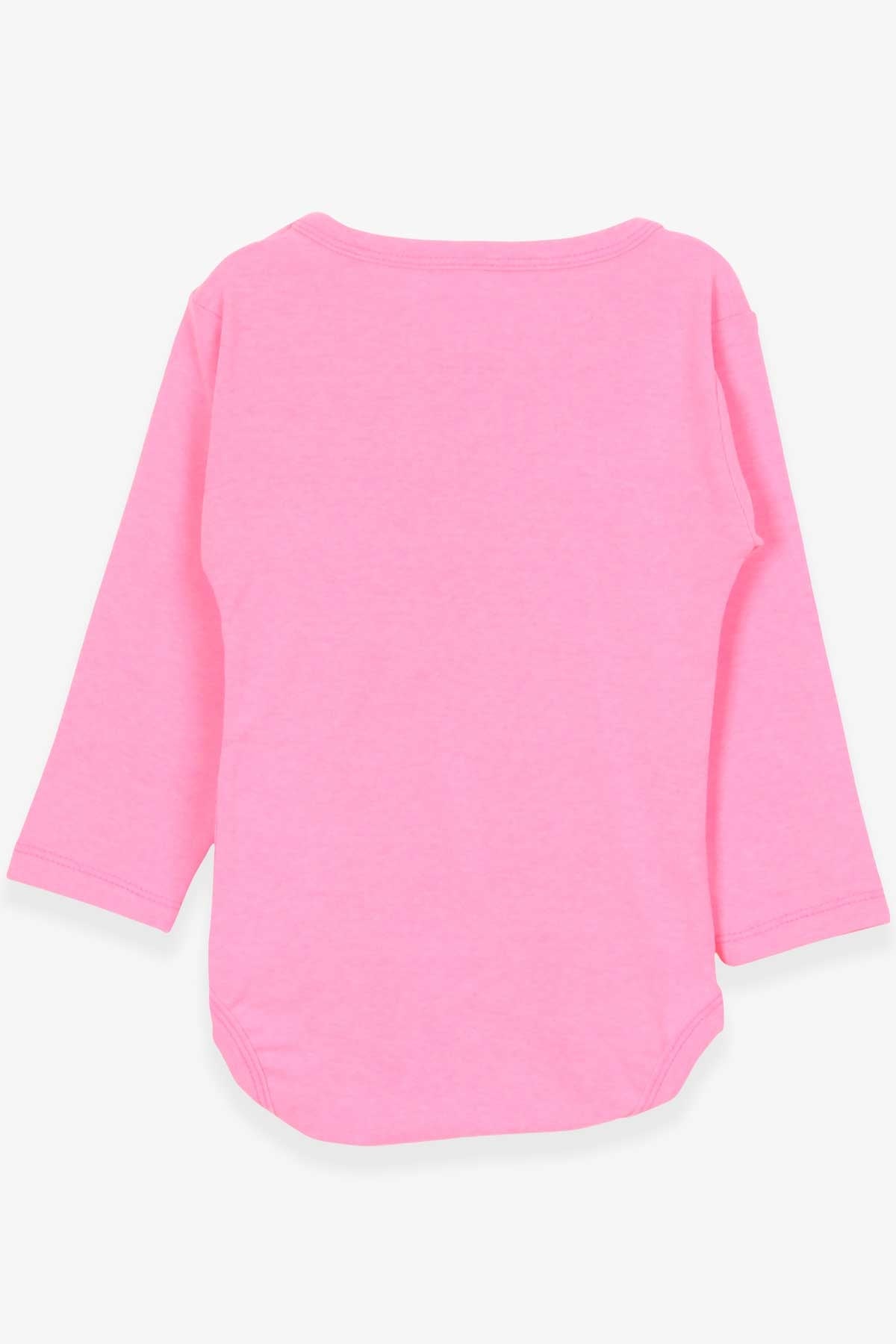 Breeze Kız Bebek Çıtçıtlı Body Gözlüklü Kedicik Baskılı Neon Pembe (9 Ay-3 Yaş)