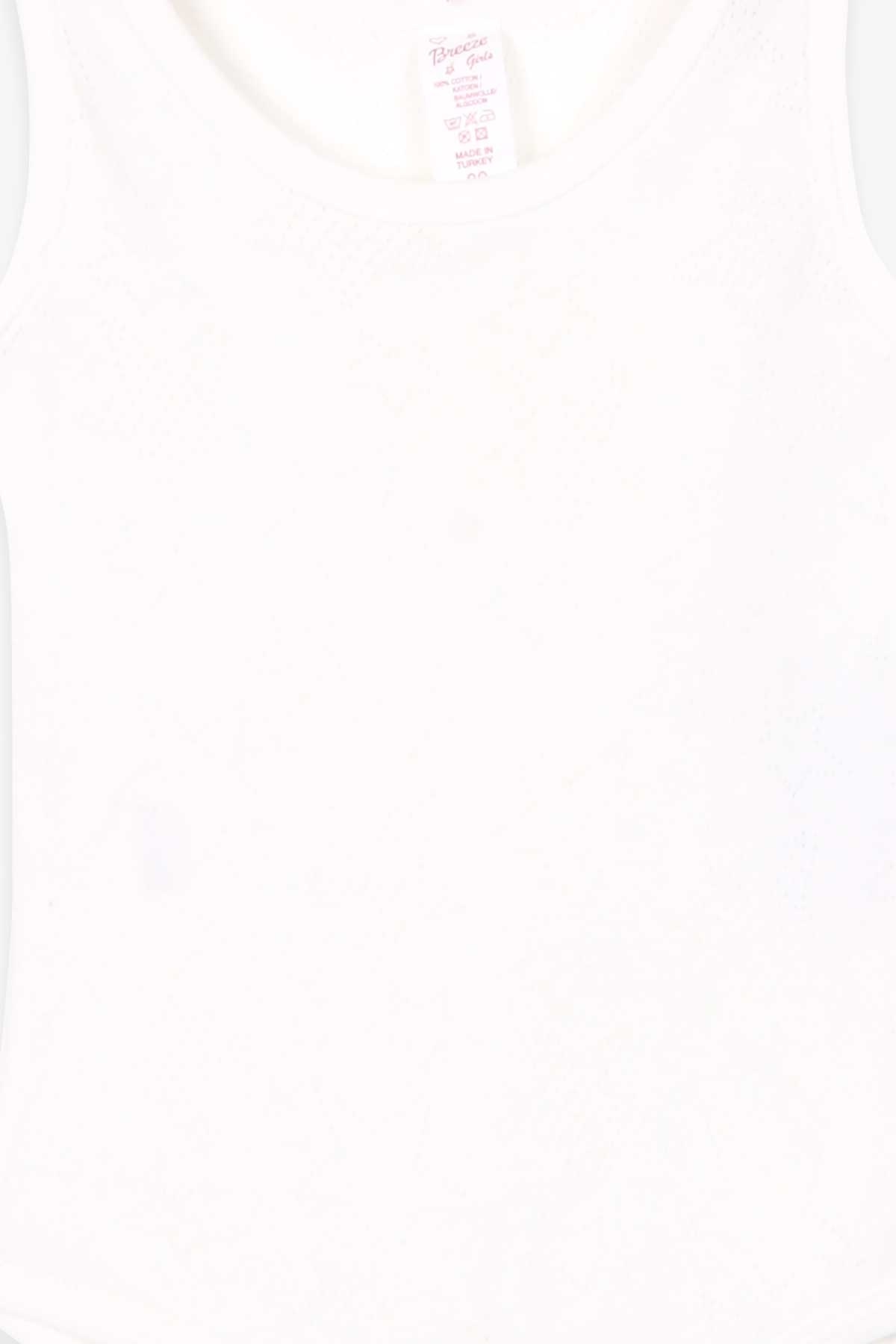 Breeze Kız Bebek Çıtçıtlı Body Jakarlı Yıldız Desenli Beyaz (9 Ay-3 Yaş)
