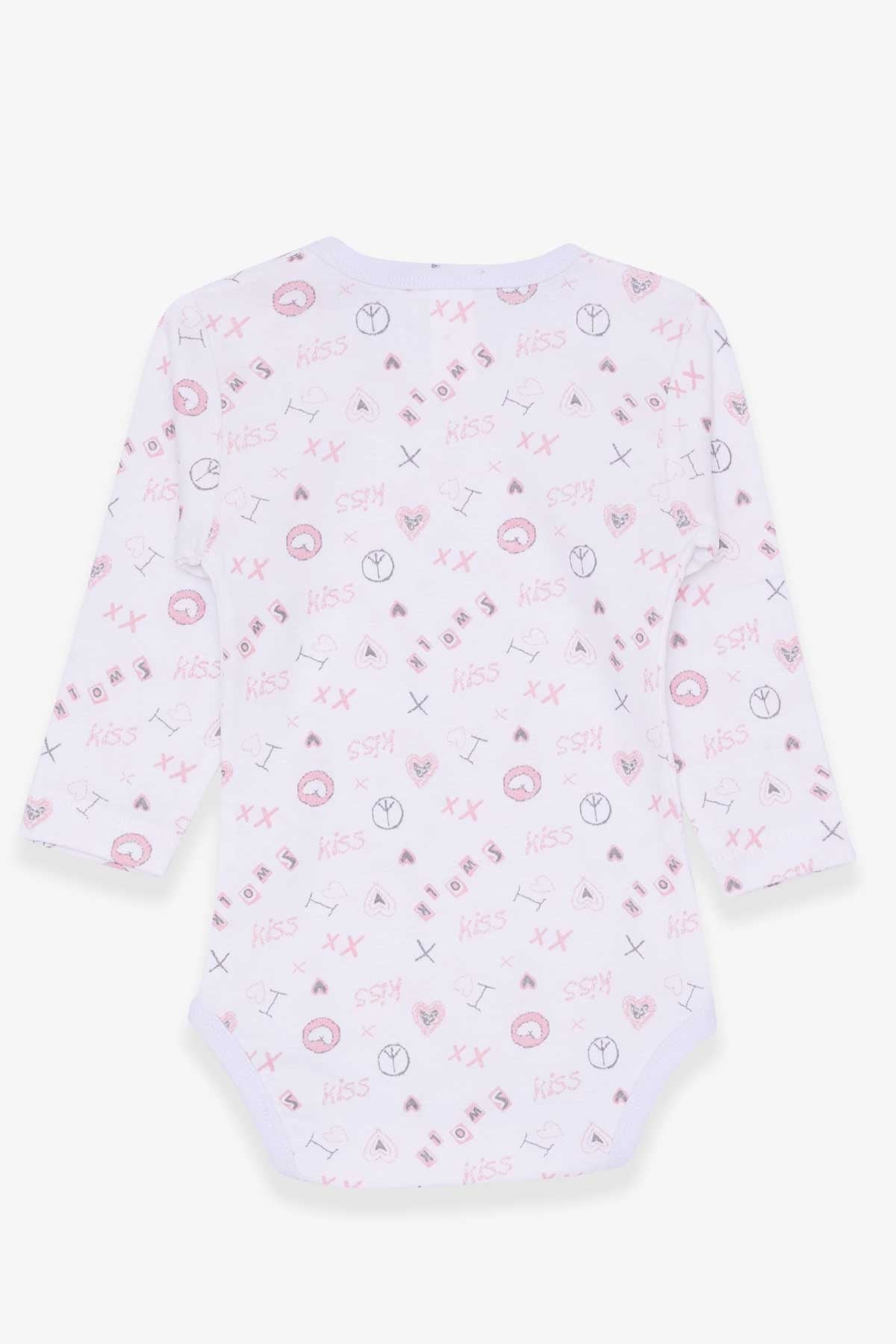 Breeze Kız Bebek Çıtçıtlı Body Kalp Desenli Beyaz (9 Ay-3 Yaş)