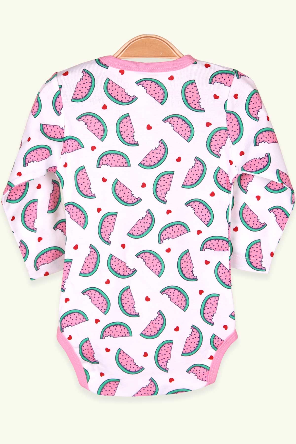 Breeze Kız Bebek Çıtçıtlı Body Karpuz Baskılı Beyaz (9 Ay-3 Yaş)