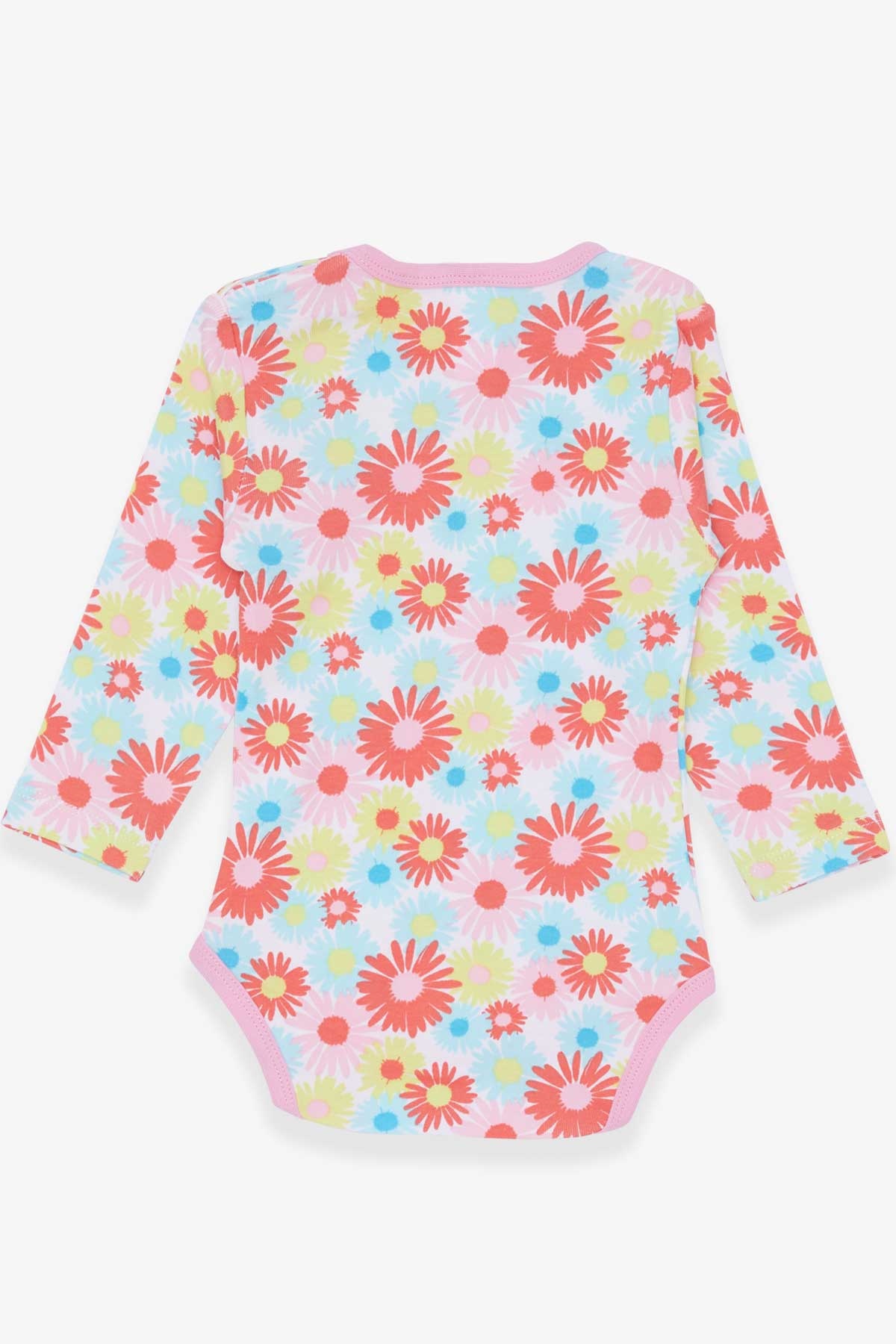 Breeze Kız Bebek Çıtçıtlı Body Renkli Çiçek Desenli Karışık Renk (9 Ay-3 Yaş)