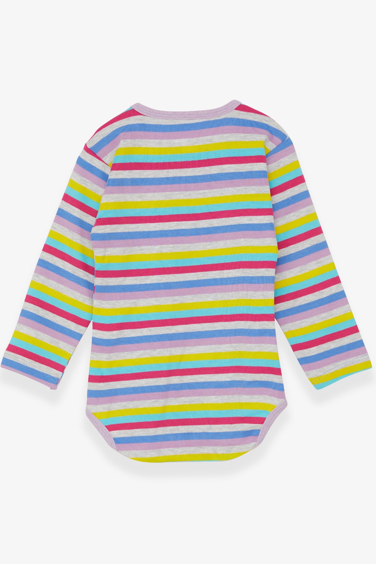 Breeze Kız Bebek Çıtçıtlı Body Renkli Çizgili Karışık Renk (9 Ay-3 Yaş)