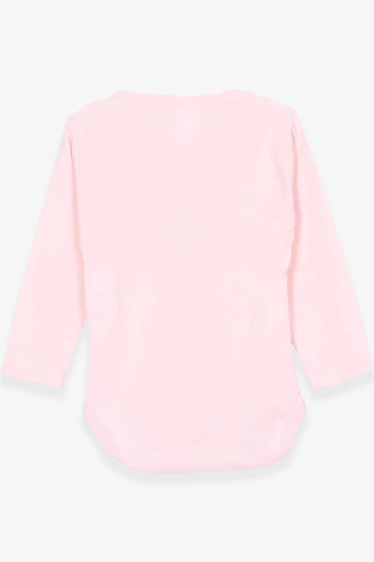 Breeze Kız Bebek Çıtçıtlı Body Unicorn Baskılı Pudra (9 Ay-3 Yaş)