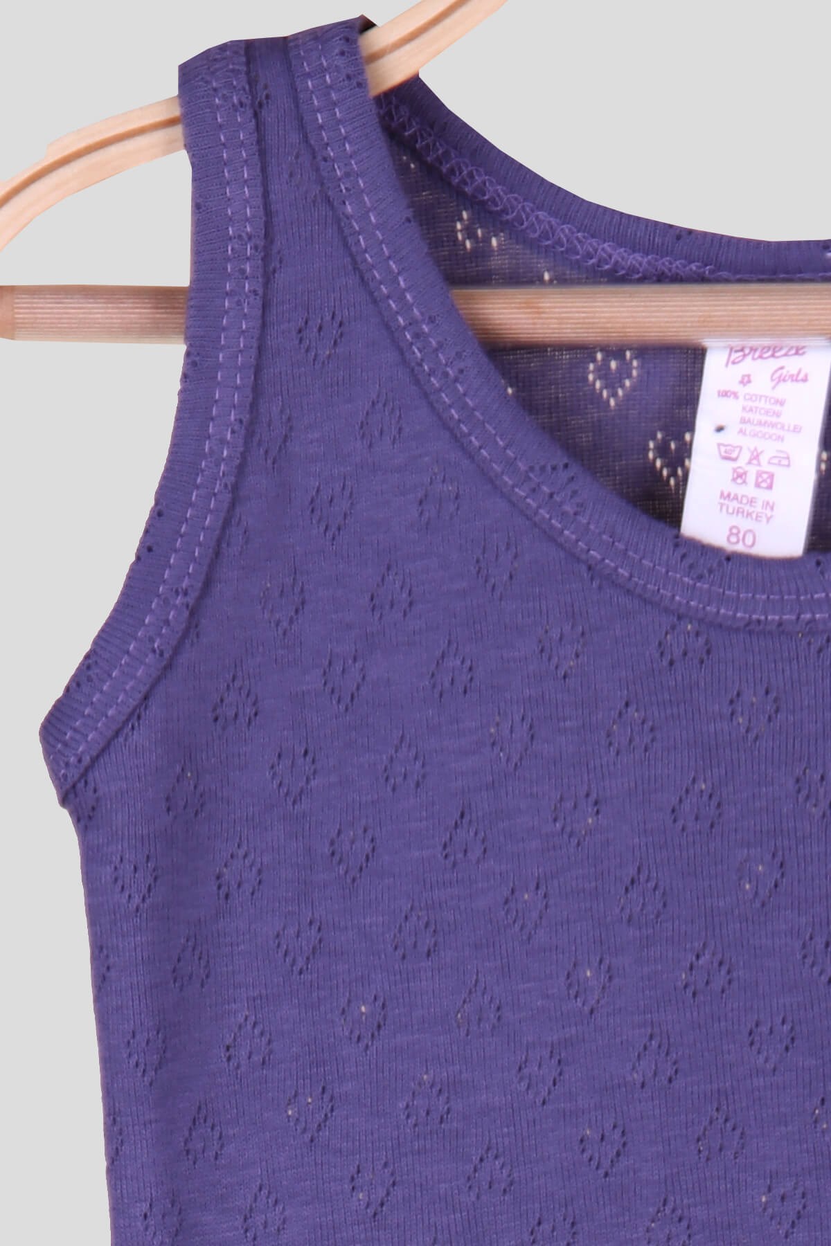 Breeze Kız Bebek Çıtçıtlı Jakarlı Body  Mor (9 Ay-3 Yaş)