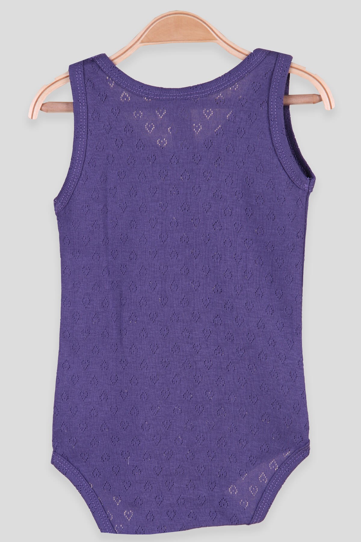 Breeze Kız Bebek Çıtçıtlı Jakarlı Body  Mor (9 Ay-3 Yaş)