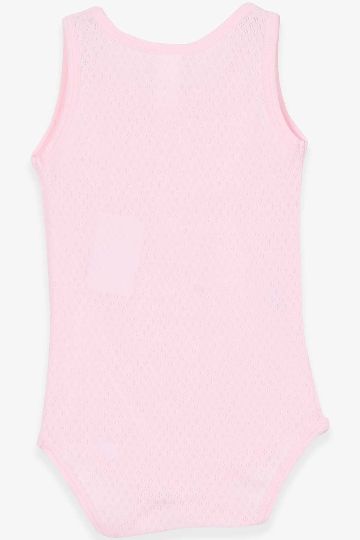 Breeze Kız Bebek Çıtçıtlı Jakarlı Body  Pudra (9 Ay)