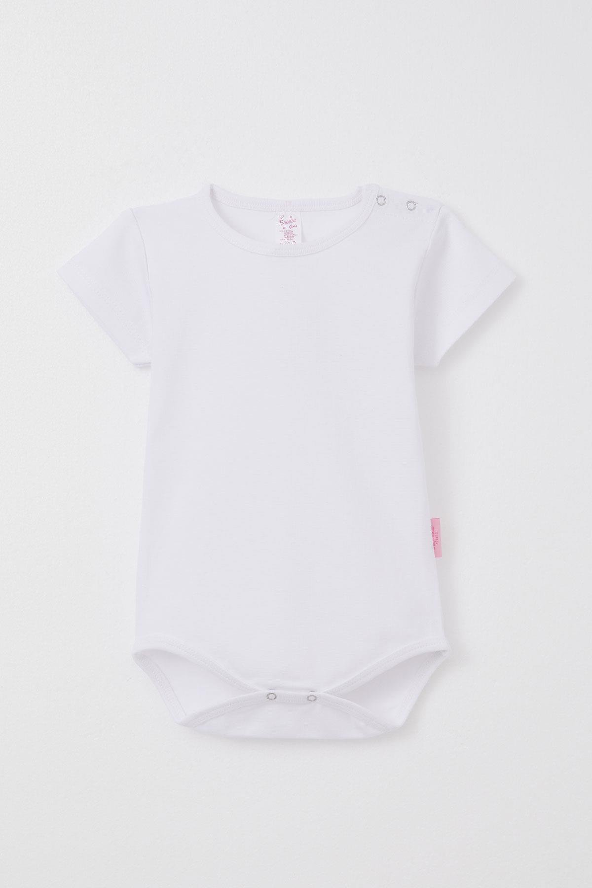 Breeze Kız Bebek Çıtçıtlı Zıbın Body Basic Beyaz (9 Ay-3 Yaş)