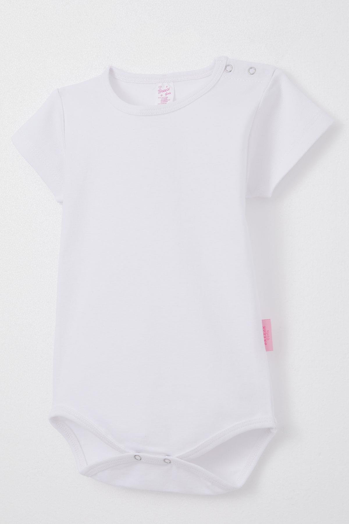 Breeze Kız Bebek Çıtçıtlı Zıbın Body Basic Beyaz (9 Ay-3 Yaş)