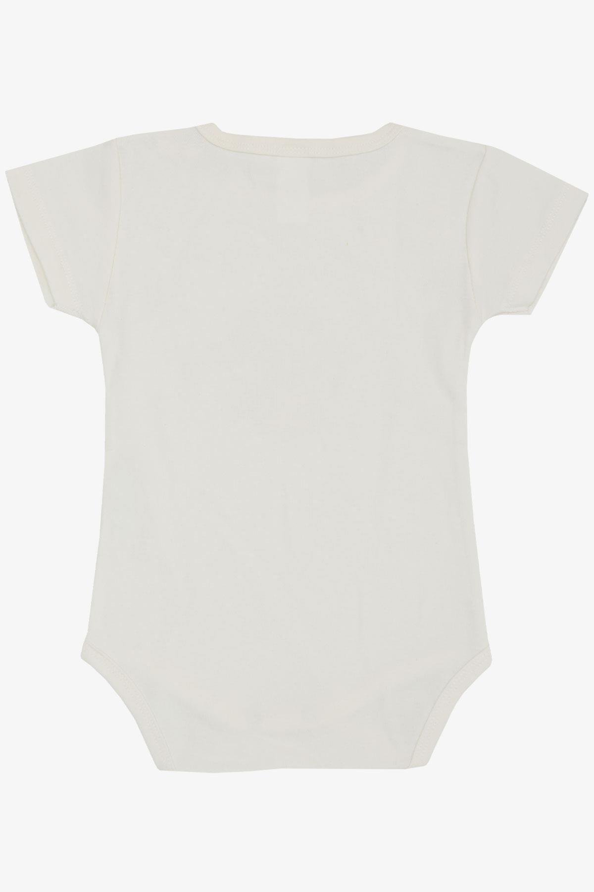 Breeze Kız Bebek Çıtçıtlı Zıbın Body Çiçek Baskılı Ekru (9 Ay-3 Yaş)