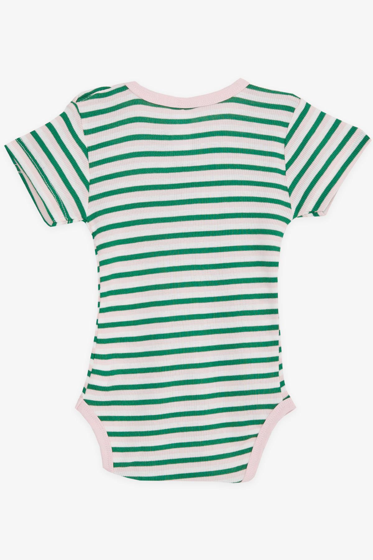 Breeze Kız Bebek Çıtçıtlı Zıbın Body Çizgili Karışık Renk (9 Ay-3 Yaş)