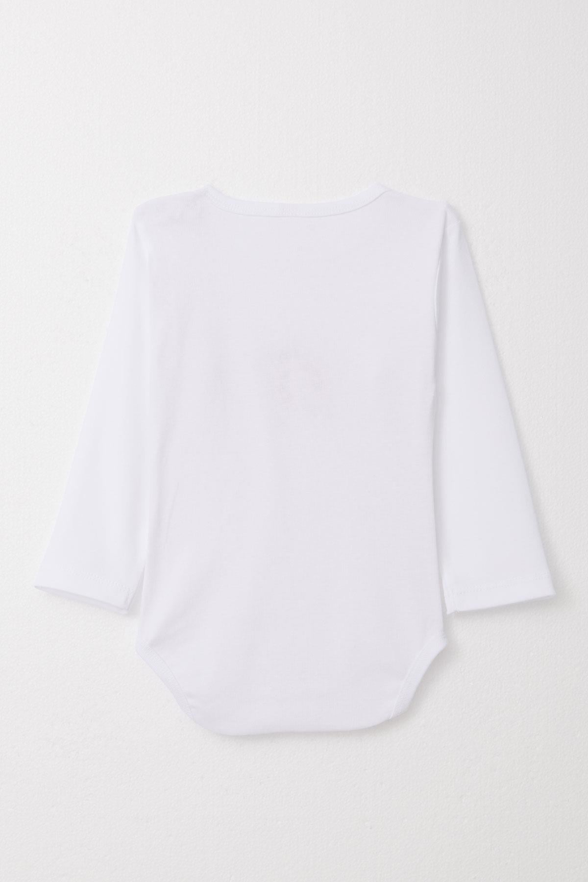 Breeze Kız Bebek Çıtçıtlı Zıbın Body Kalpli Uğur Böceği Baskılı Beyaz (9 Ay-3 Yaş)