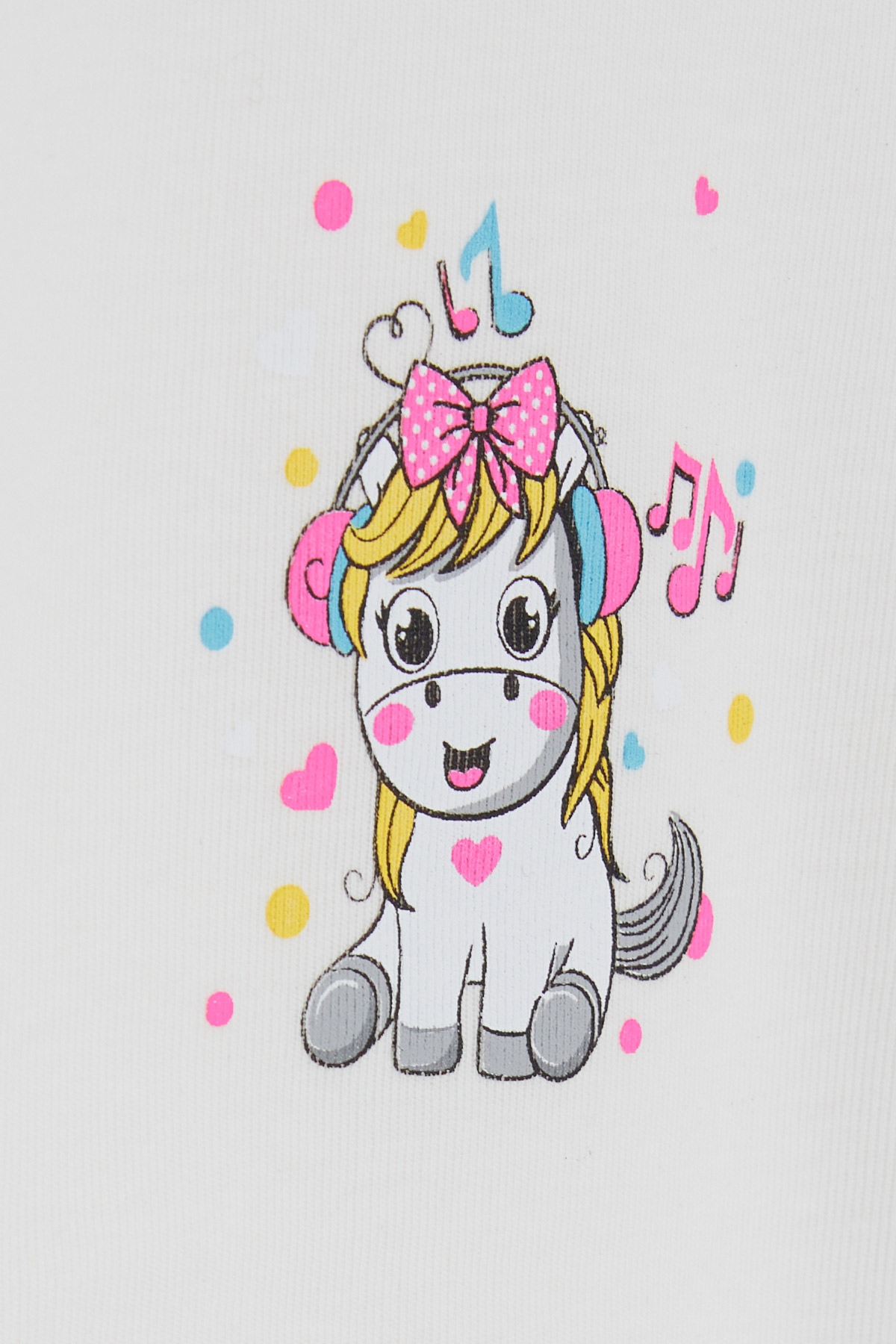 Breeze Kız Bebek Çıtçıtlı Zıbın Body Neşeli Unıcorn Baskılı Ekru (9 Ay-3 Yaş)