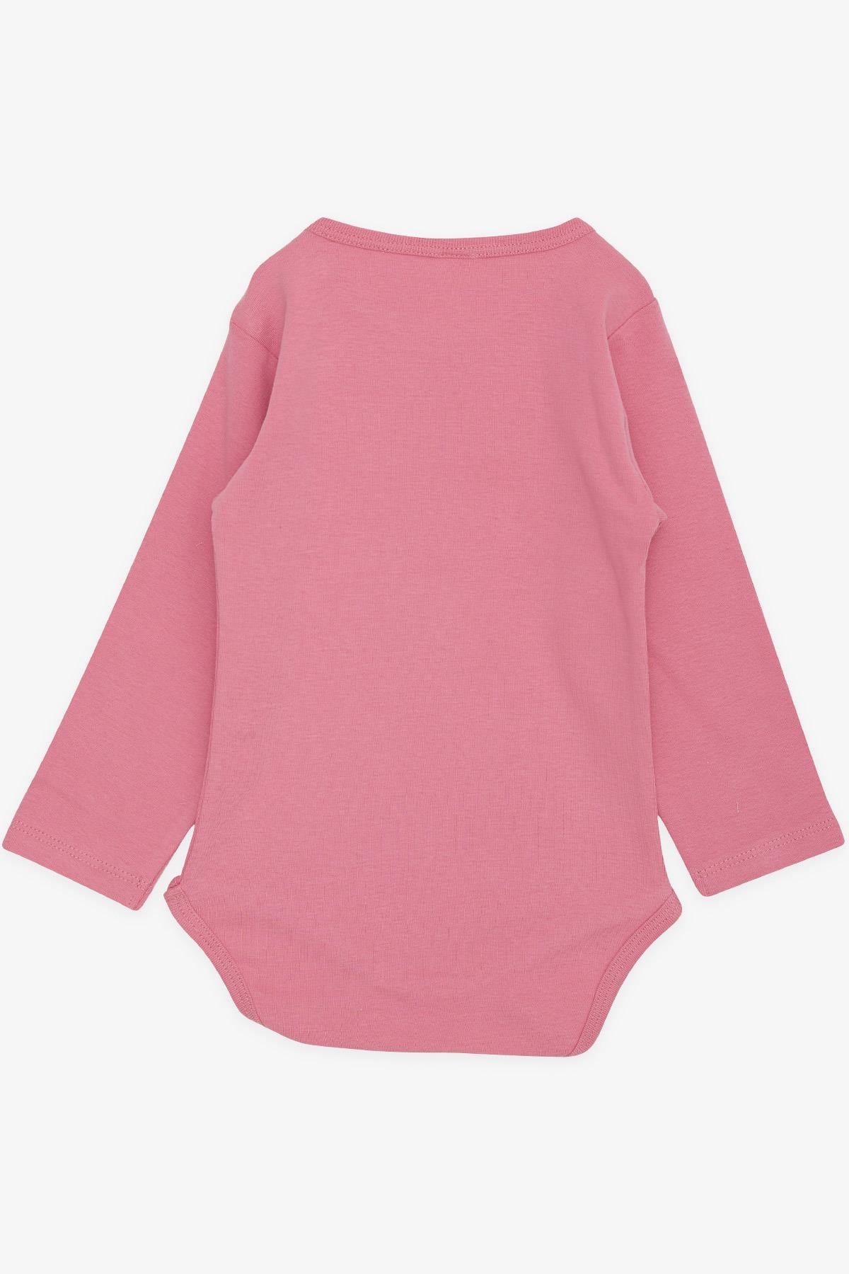 Breeze Kız Bebek Çıtçıtlı Zıbın Body Sevimli Balonlu Ayıcık Baskılı Gülkurusu (9 Ay-3 Yaş)