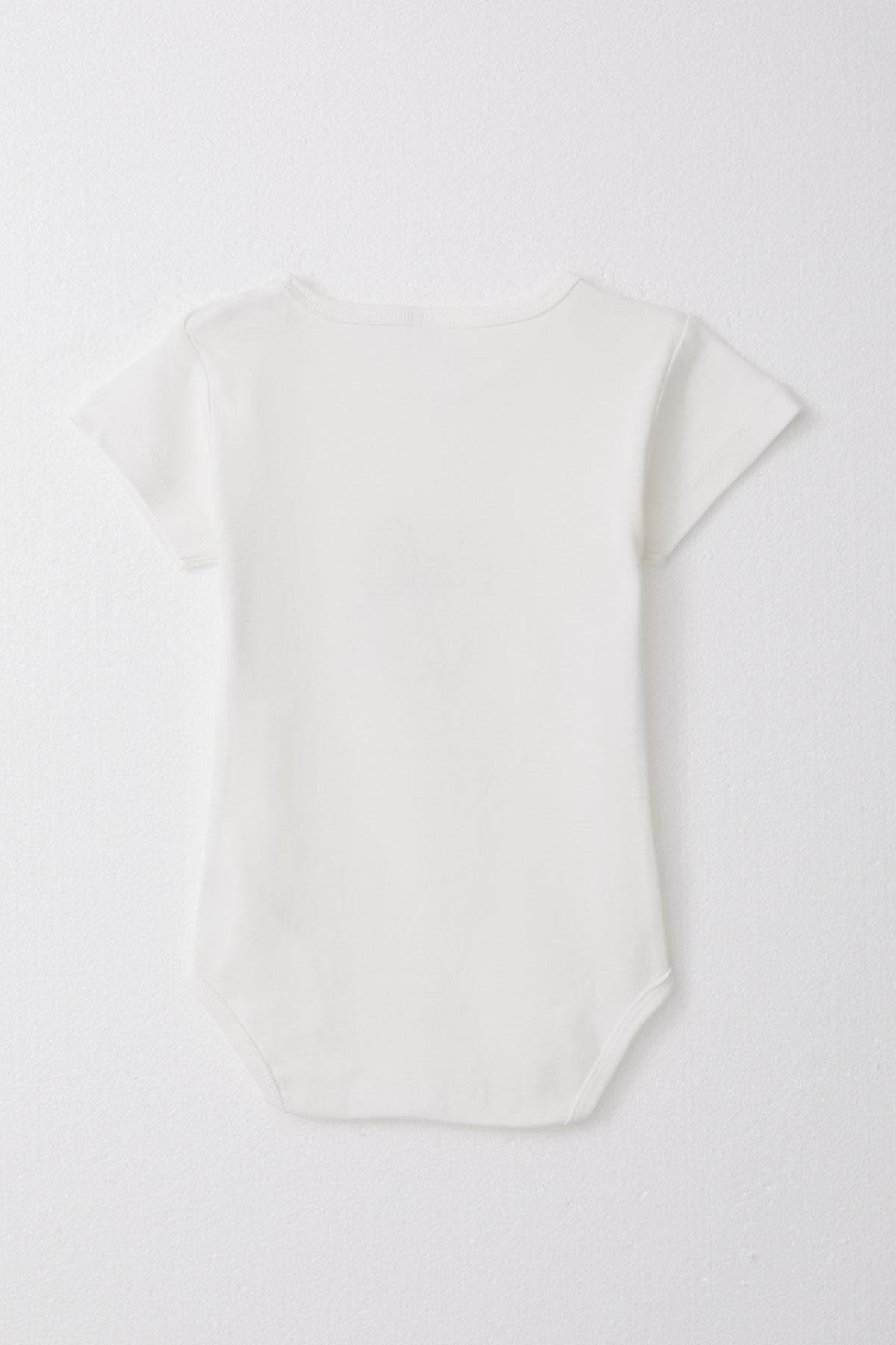 Breeze Kız Bebek Çıtçıtlı Zıbın Body Sevimli Hayvancık Baskılı Ekru (9 Ay-3 Yaş)