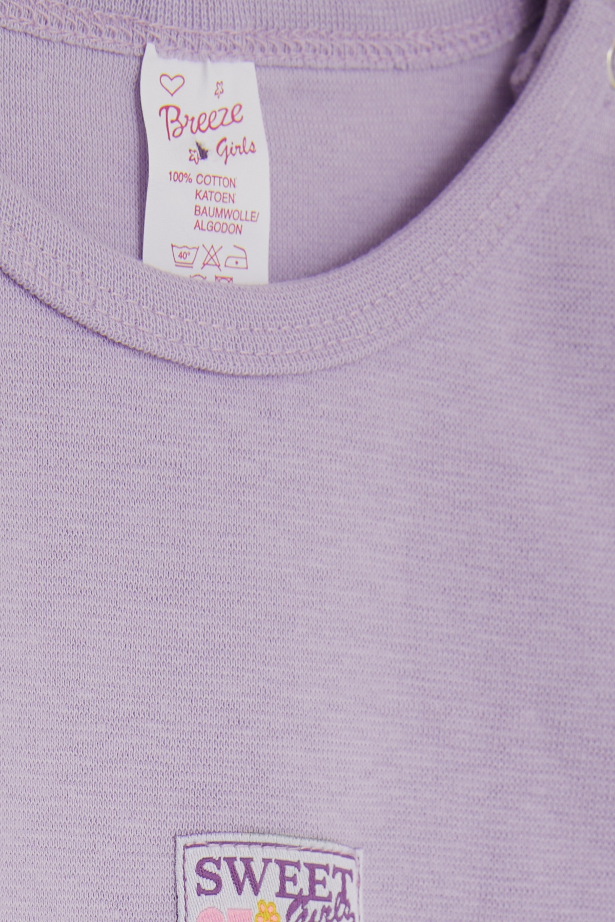 Breeze Kız Bebek Çıtçıtlı Zıbın Body Yazı Baskılı Lila (9 Ay-3 Yaş)