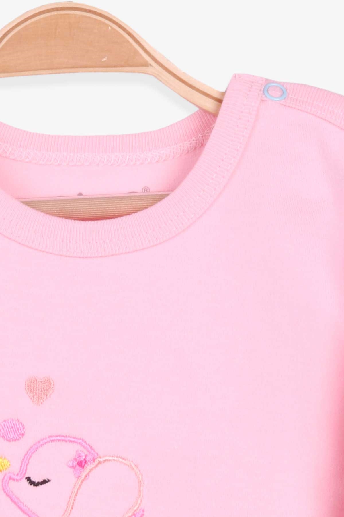 Breeze Kız Bebek Çıtıçıtlı Body Fil Nakışlı Pudra (4 Ay-3 Yaş)