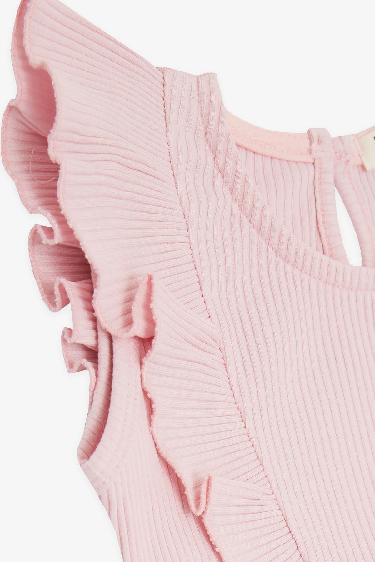 Breeze Kız Bebek Elbise Fırfırlı Tüllü Pembe (9 Ay-3 Yaş)