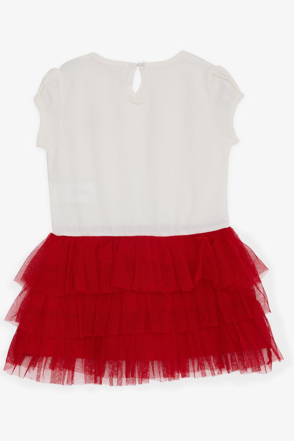 Breeze Kız Bebek Elbise Tüllü Ekru (9 Ay-3 Yaş)