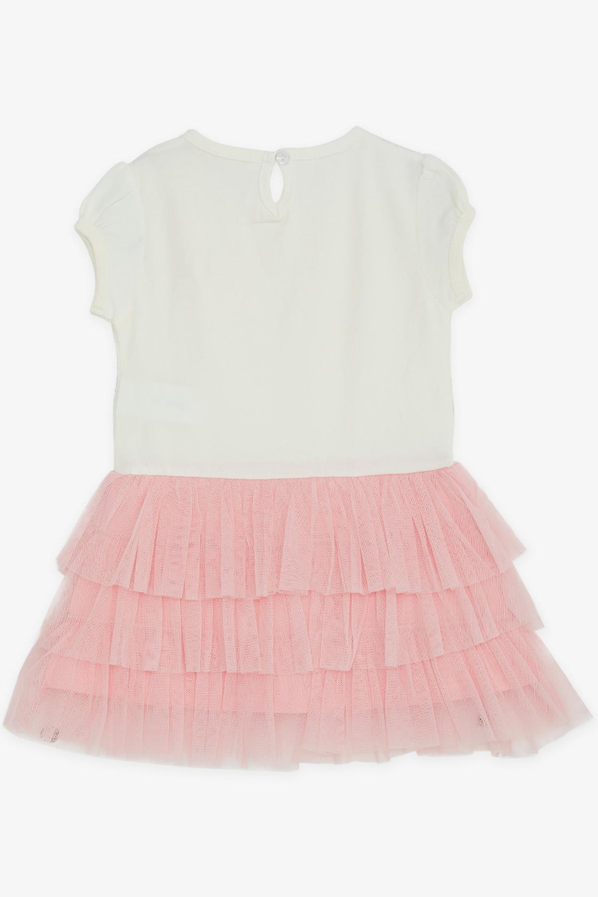 Breeze Kız Bebek Elbise Tüllü Ekru (9 Ay-3 Yaş)