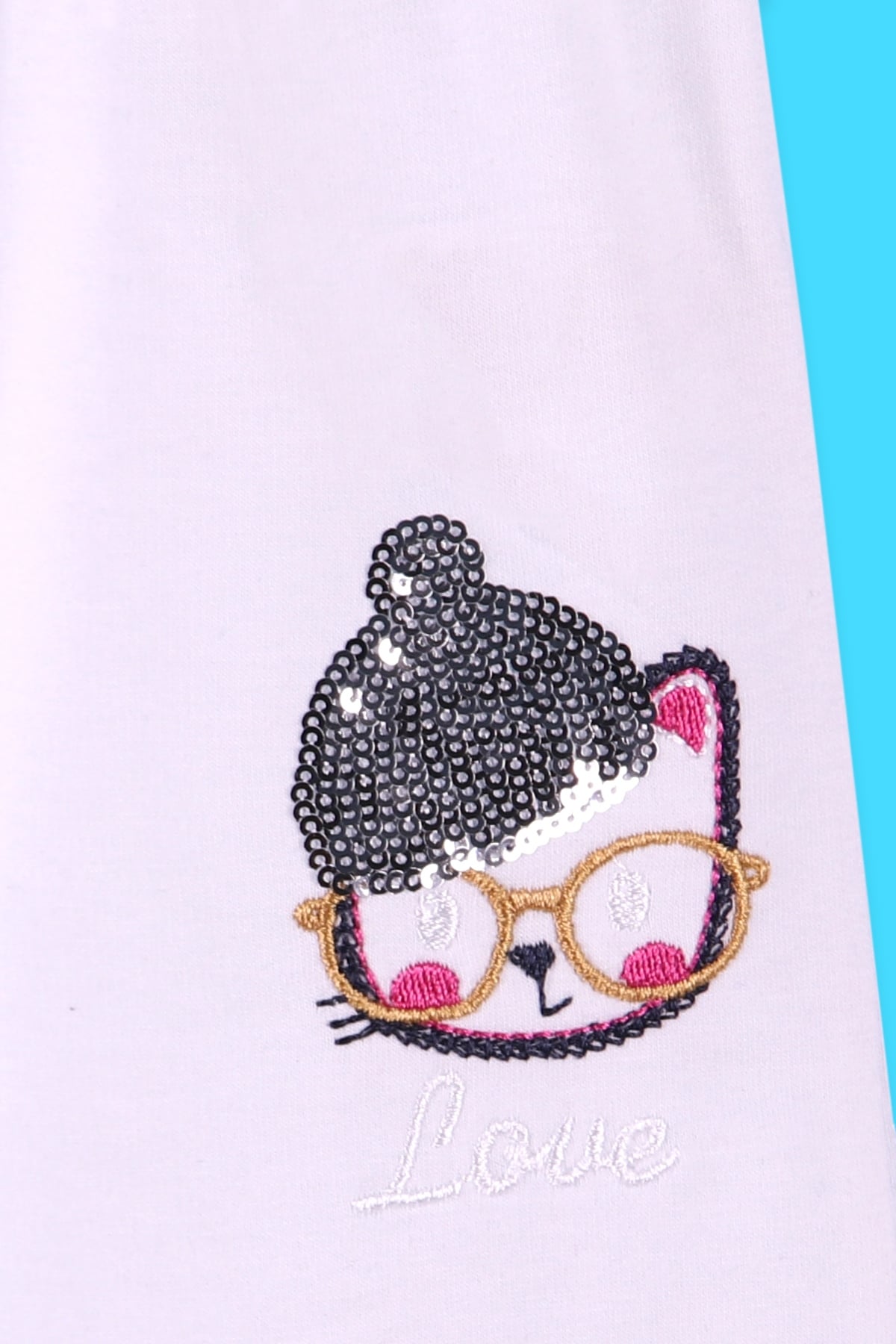 Breeze Kız Bebek Eşofman Altı Basic Nakışlı Beyaz (9 Ay-3 Yaş)