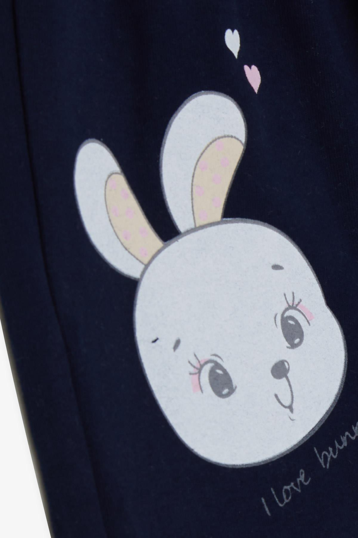 Breeze Kız Bebek Eşofman Altı Baskılı Lacivert (9 Ay-1 Yaş)