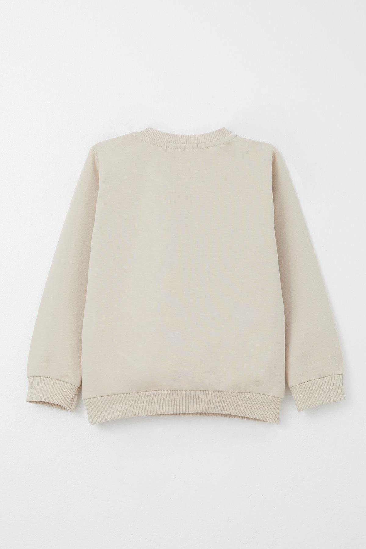 Breeze Kız Bebek Eşofman Takım Mutlu Pandacık Baskılı Bej (9 Ay-3 Yaş)