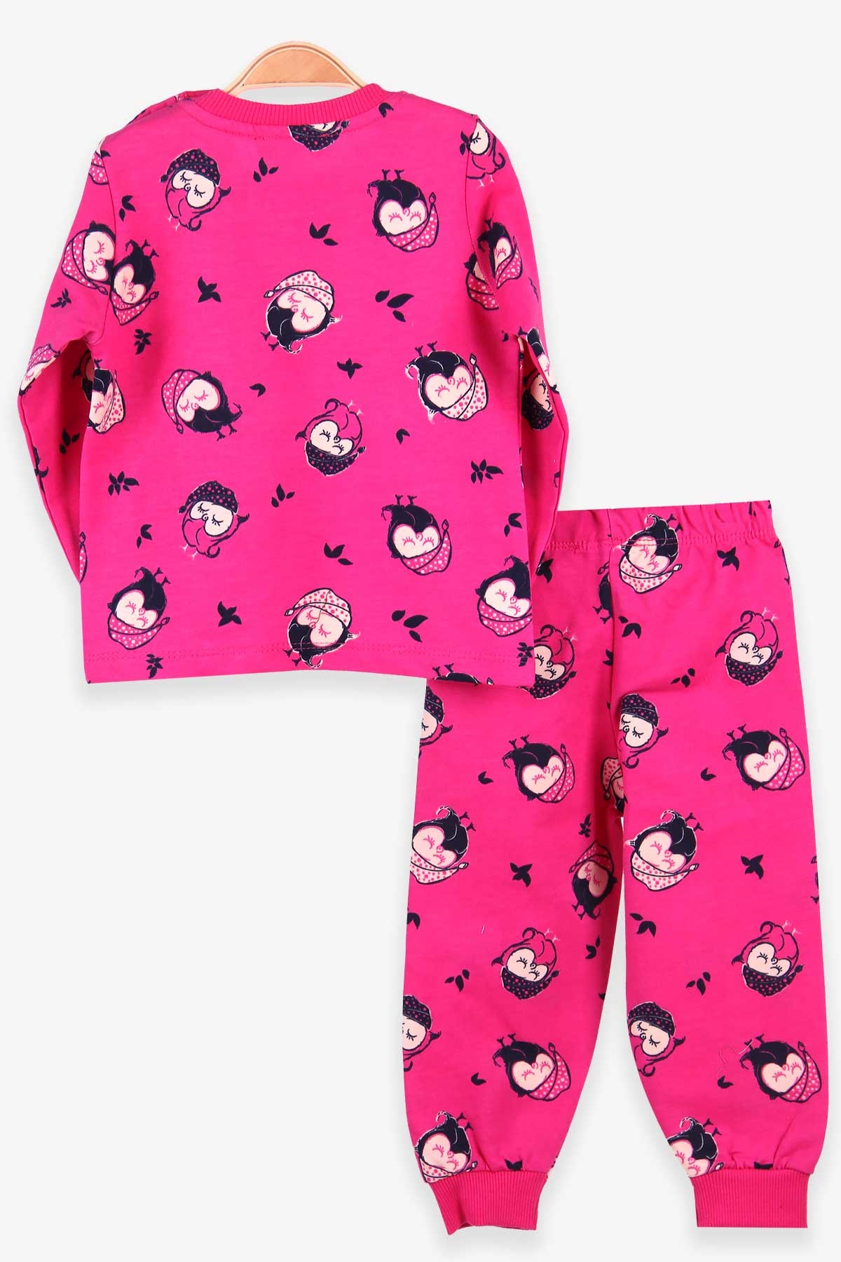 Breeze Kız Bebek Eşofman Takımı Baykuşlu Fuşya (1.5-5 Yaş)