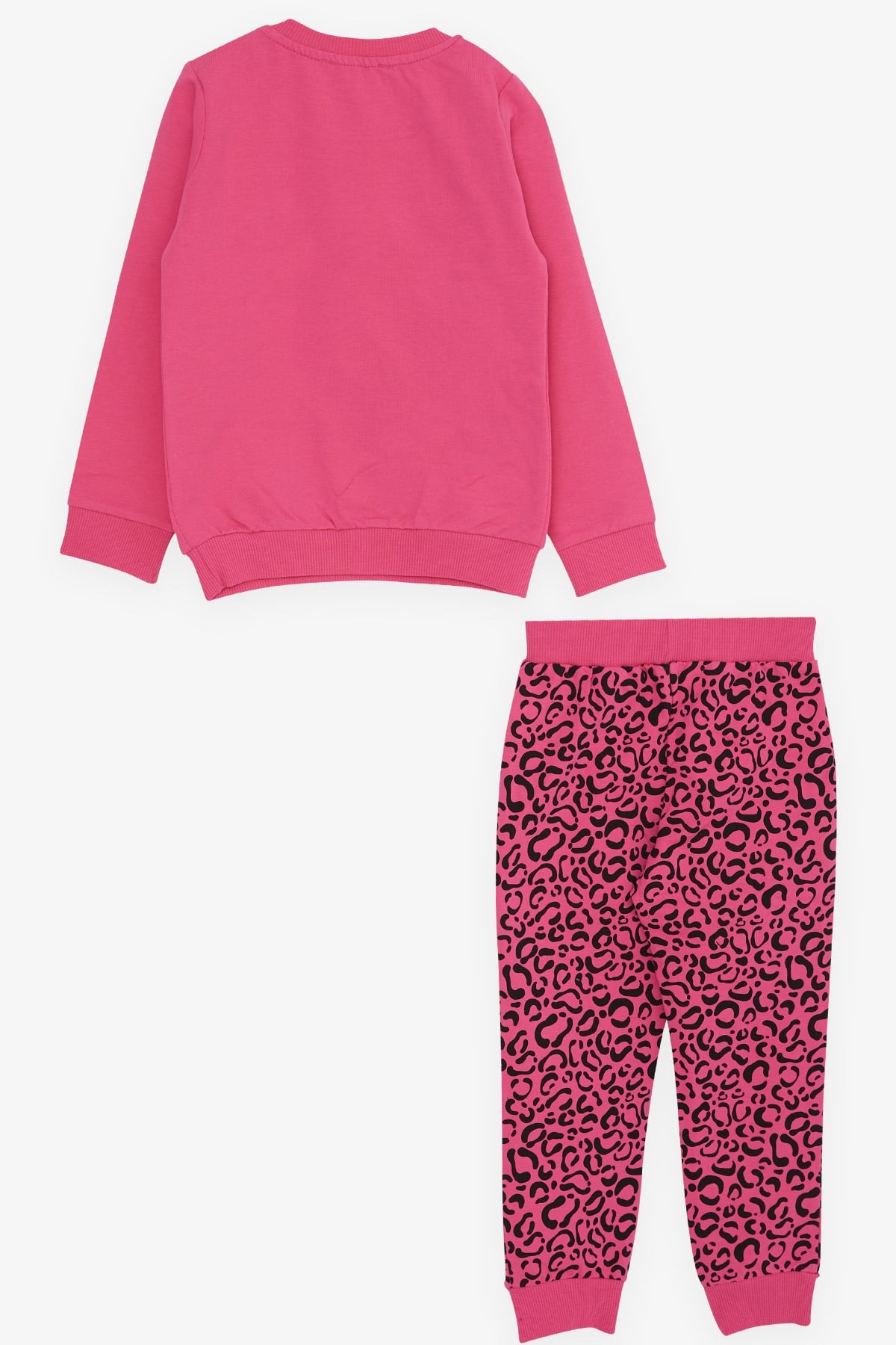 Breeze Kız Bebek Eşofman Takımı Leoparlı Pembe (9 Ay-3 Yaş)