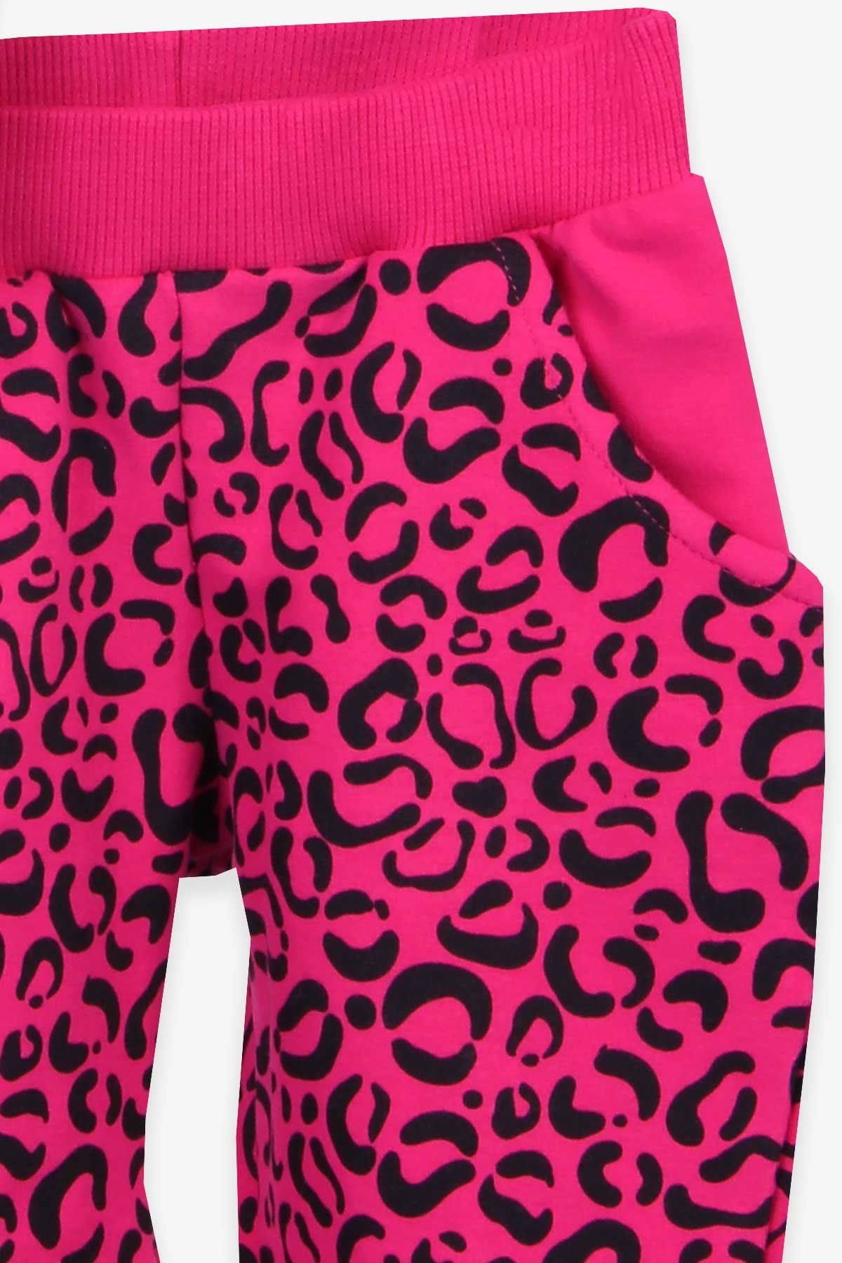 Breeze Kız Bebek Eşofman Takımı Leoparlı Fuşya (9 Ay-3 Yaş)