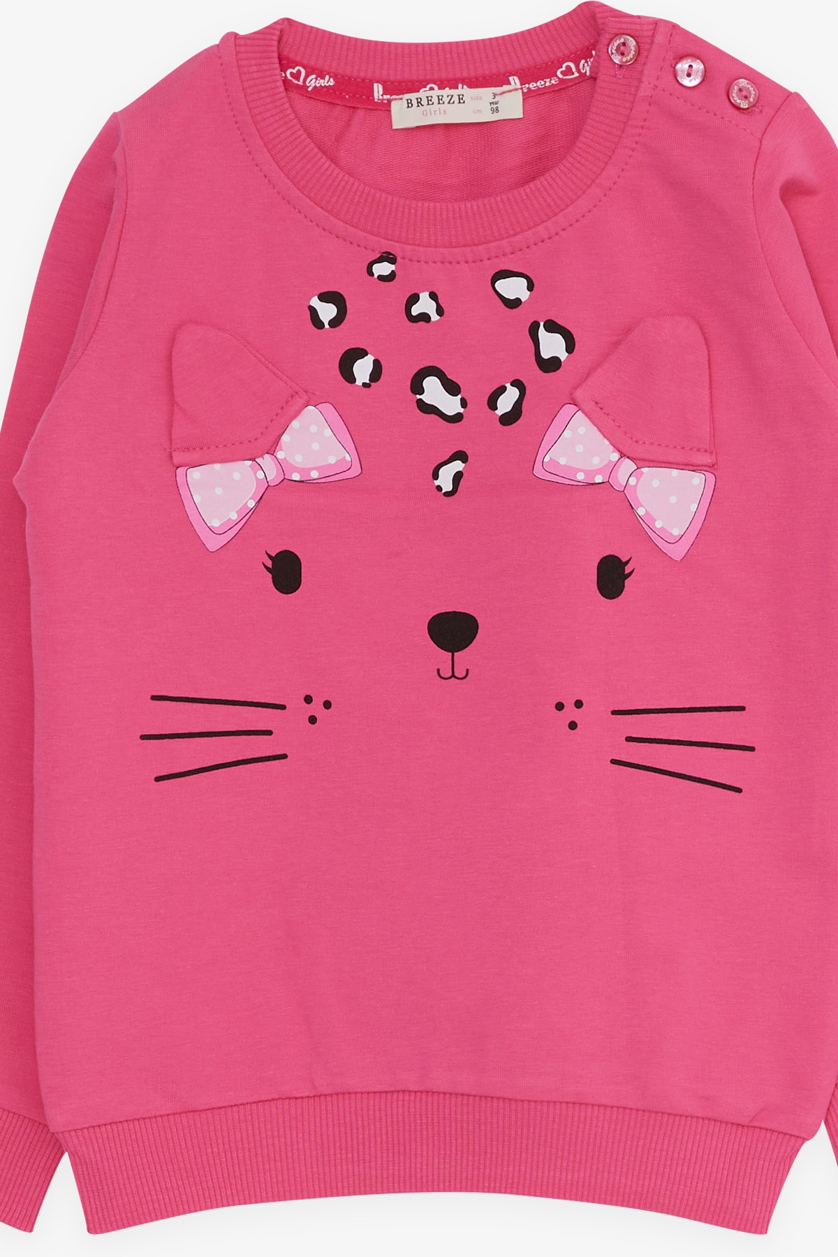 Breeze Kız Bebek Eşofman Takımı Leoparlı Pembe (9 Ay-3 Yaş)