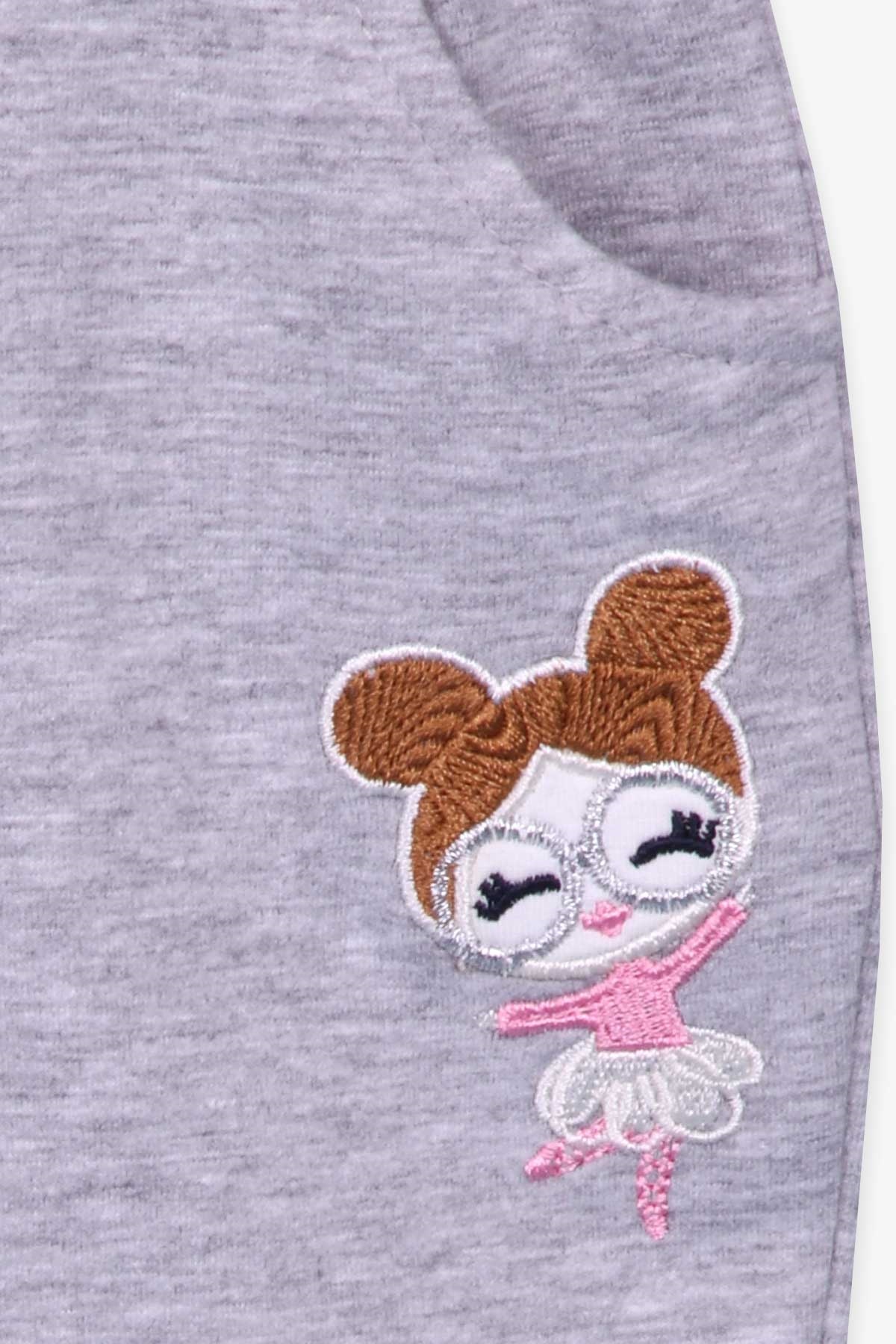 Breeze Kız Bebek Eşofman Takımı Nakışlı Pullu Somon (9 Ay-3 Yaş)