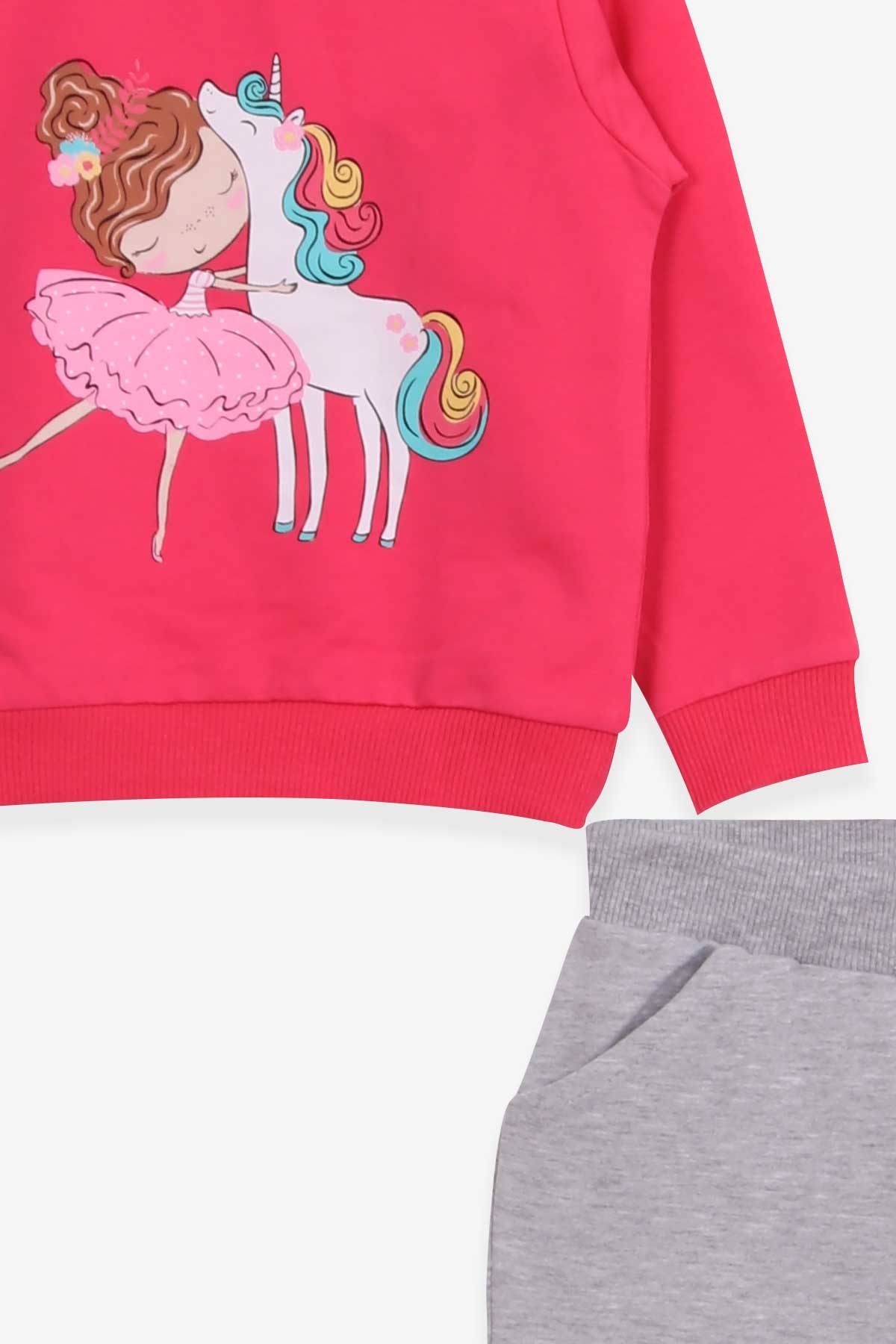 Breeze Kız Bebek Eşofman Takımı Sevimli Dostlar Temalı Pembe (9 Ay-3 Yaş)