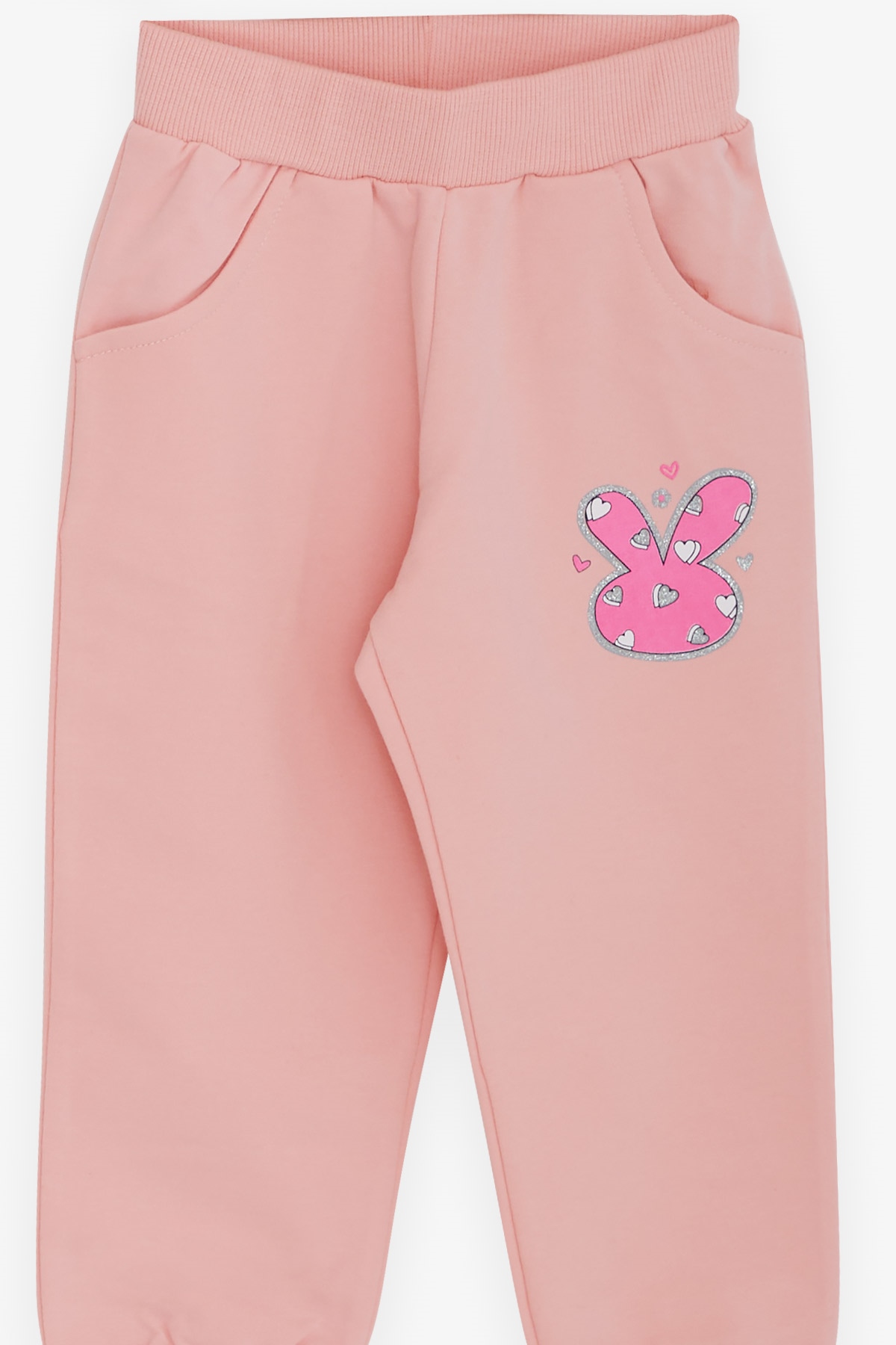 Breeze Kız Bebek Eşofman Takımı Simli Aksesuarlı Pembe (9 Ay-3 Yaş)