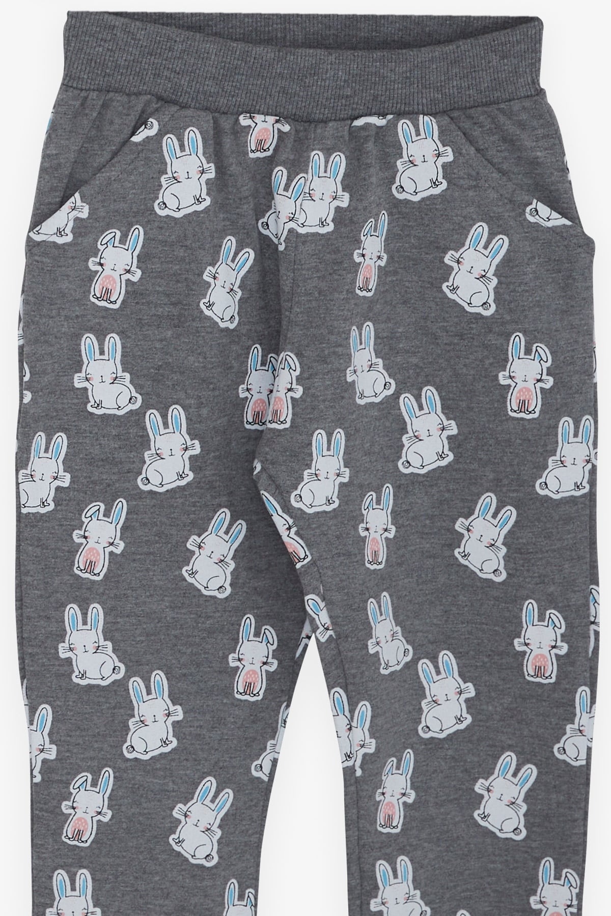 Breeze Kız Bebek Eşofman Takımı Tavşanck Baskılı Krem (9 Ay-3 Yaş)