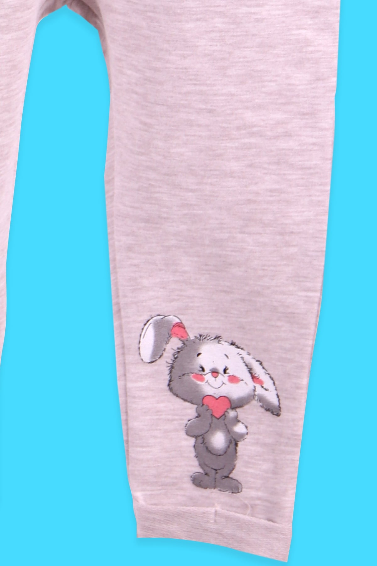 Breeze Kız Bebek Eşofman Takımı Tavşan Baskılı Bej (4 Ay-1.5 Yaş)