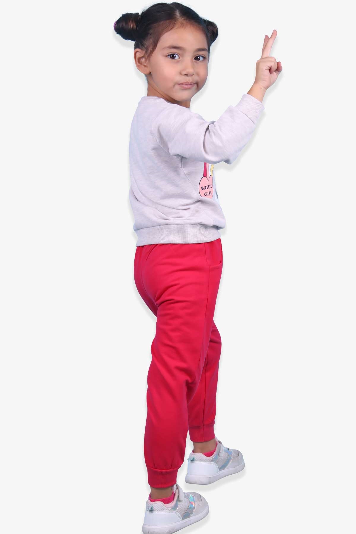 Breeze Kız Bebek Eşofman Takımı Unicorn Bej Melanj (1 Yaş)