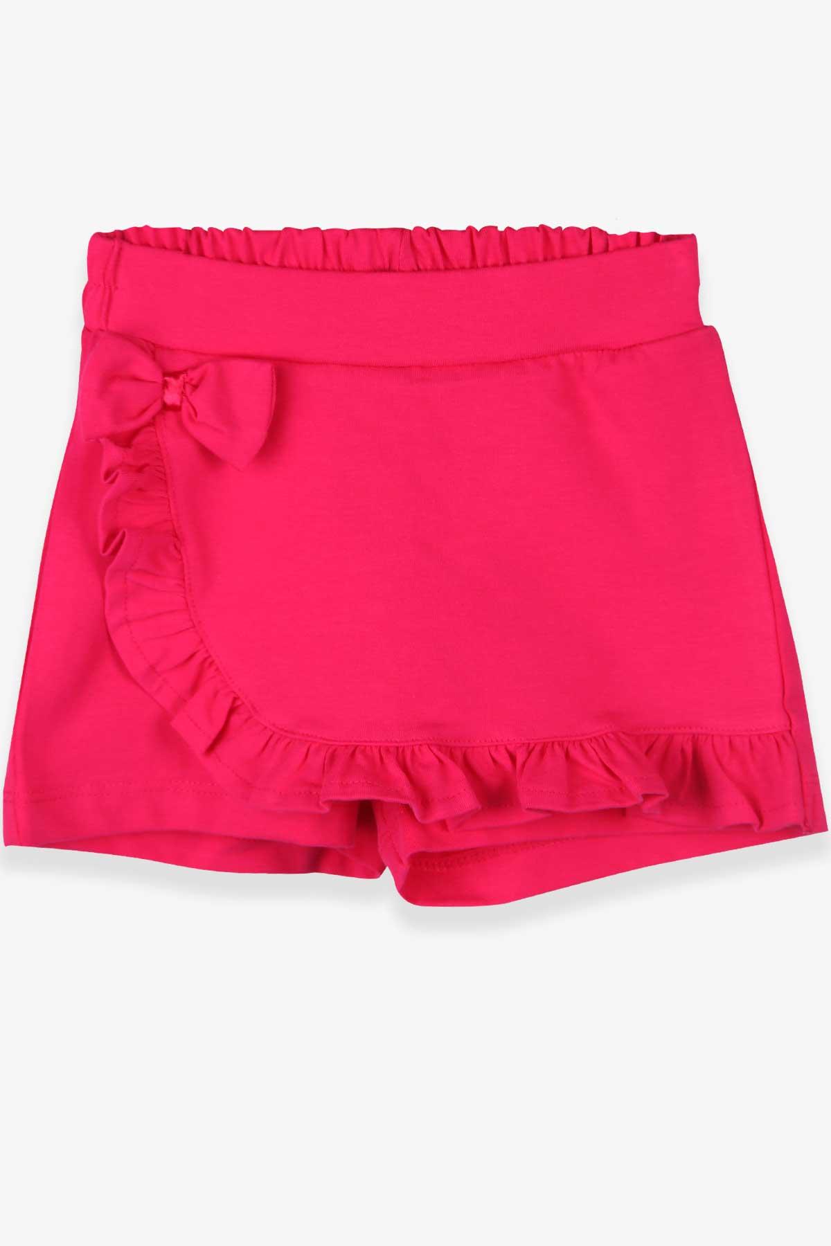 Breeze Kız Bebek Etek Şort Fırfırlı Fiyonklu Fuşya (1.5-5 Yaş)