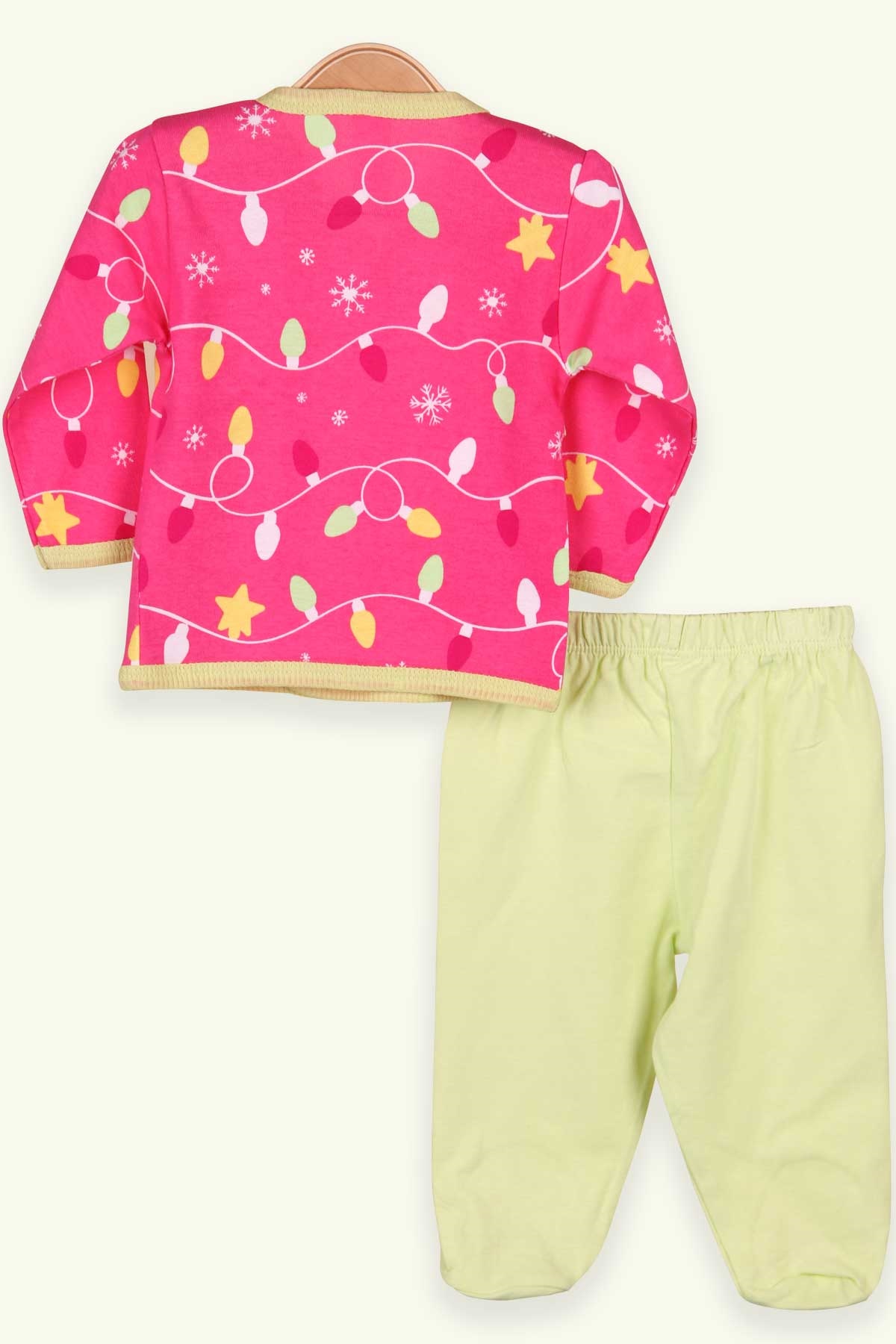 Breeze Kız Bebek Hastane Çıkışı 3 lü Desenli Pembe (0-3 Ay-4 Ay)